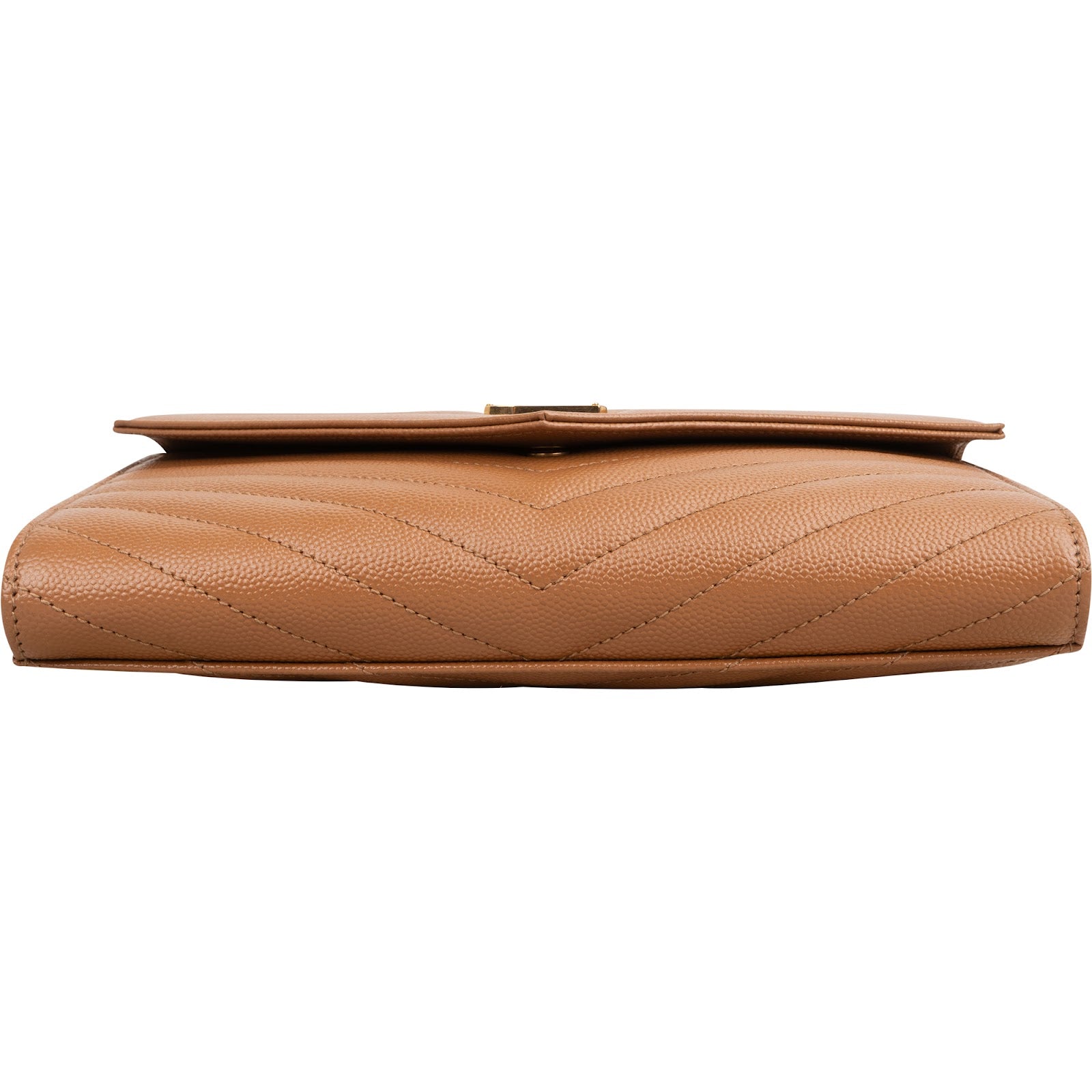 Saint Laurent Grain de Poudre Leather Clutch