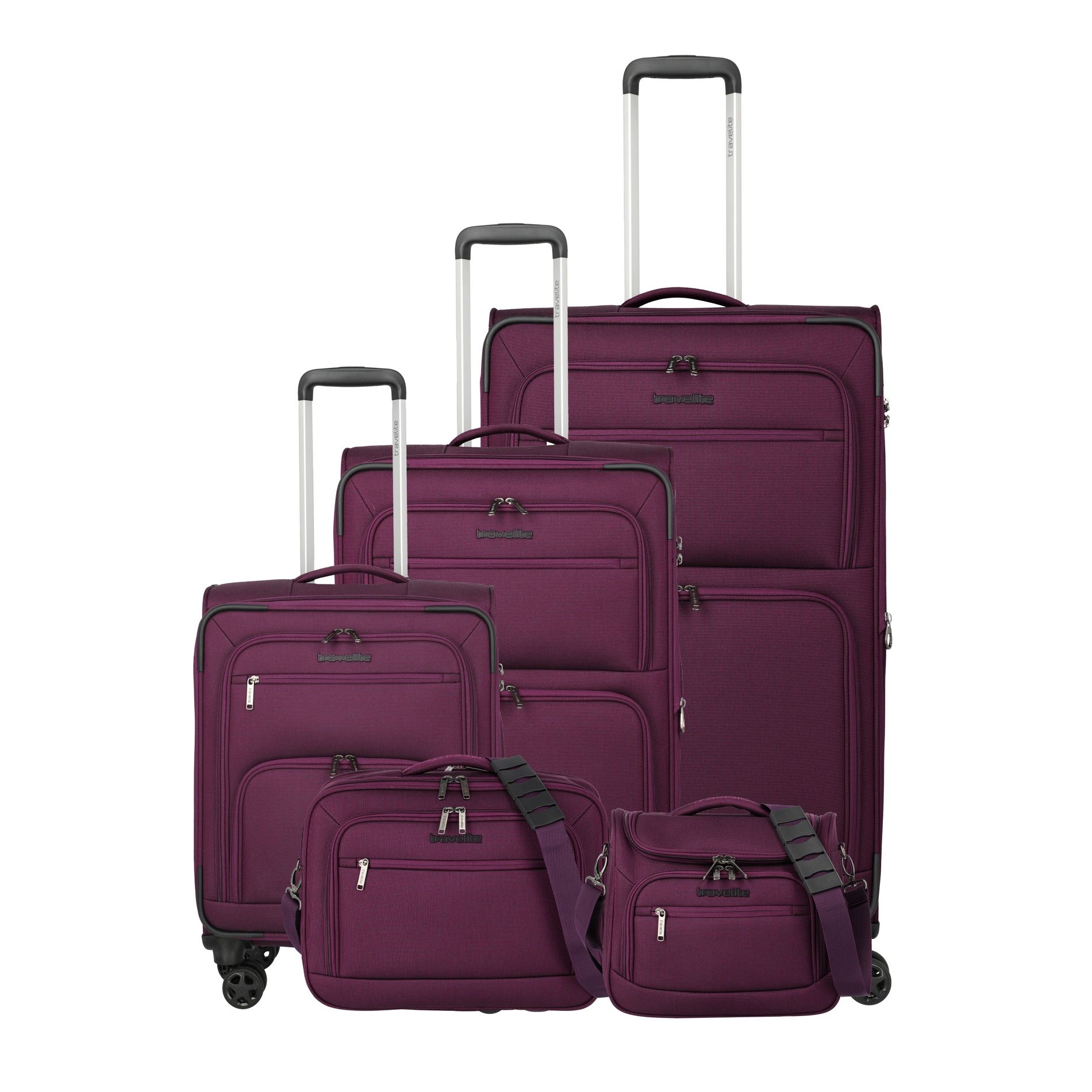 CUBIS Kofferset L/M/S erweiterbar + Beauty Case + Board Bag - Green - Berry [16]