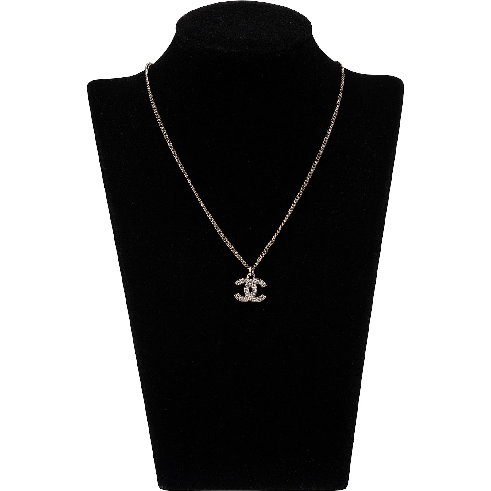 Chanel - Crystal CC Emblem Necklace