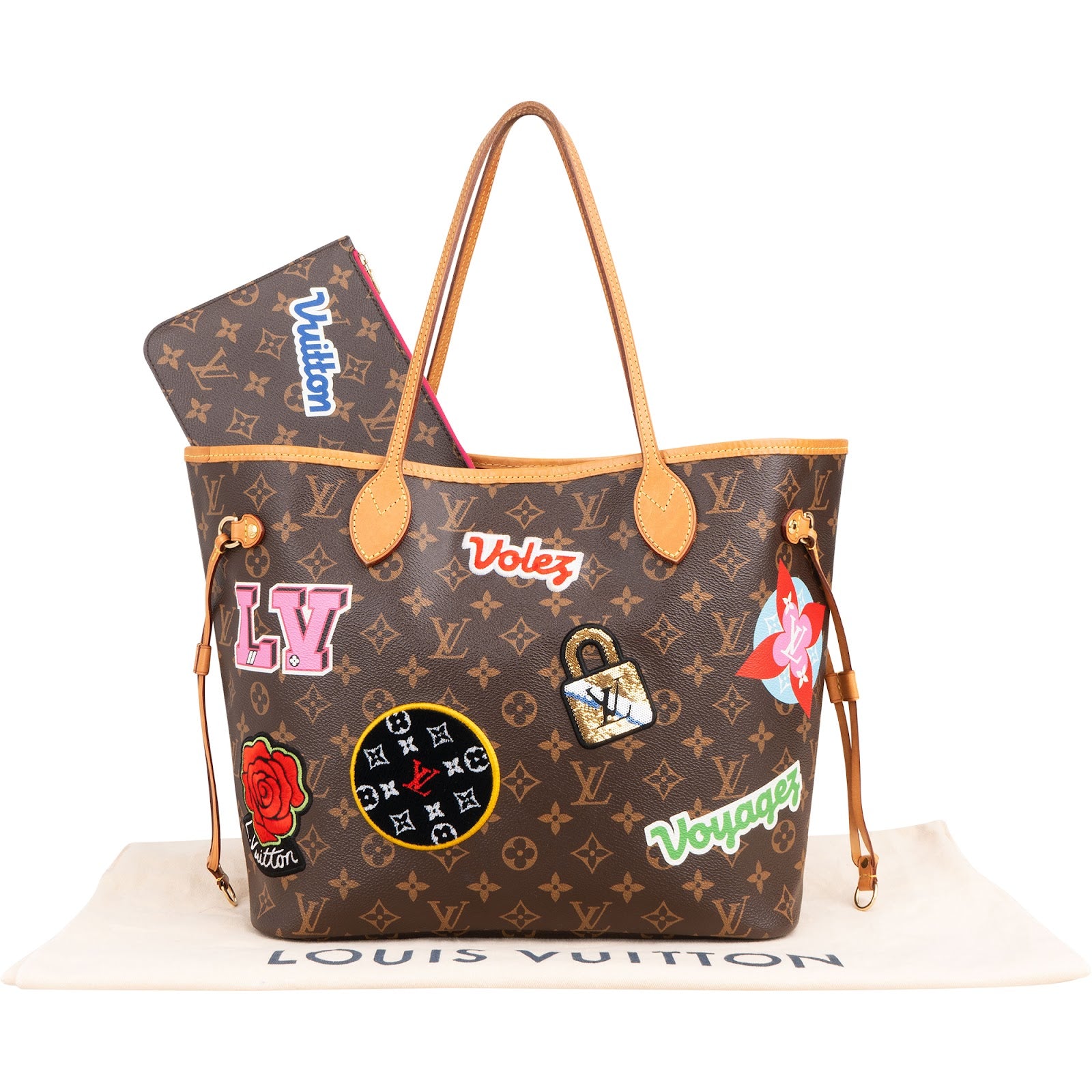 Louis Vuitton – My LV World Tour Patches Neverfull MM Shoulder Bag