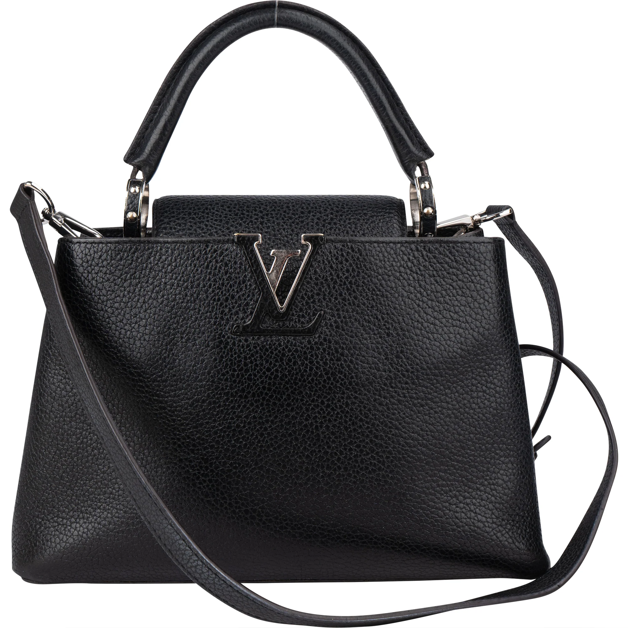 Louis Vuitton Noir Taurillon Capucines BB Handbag