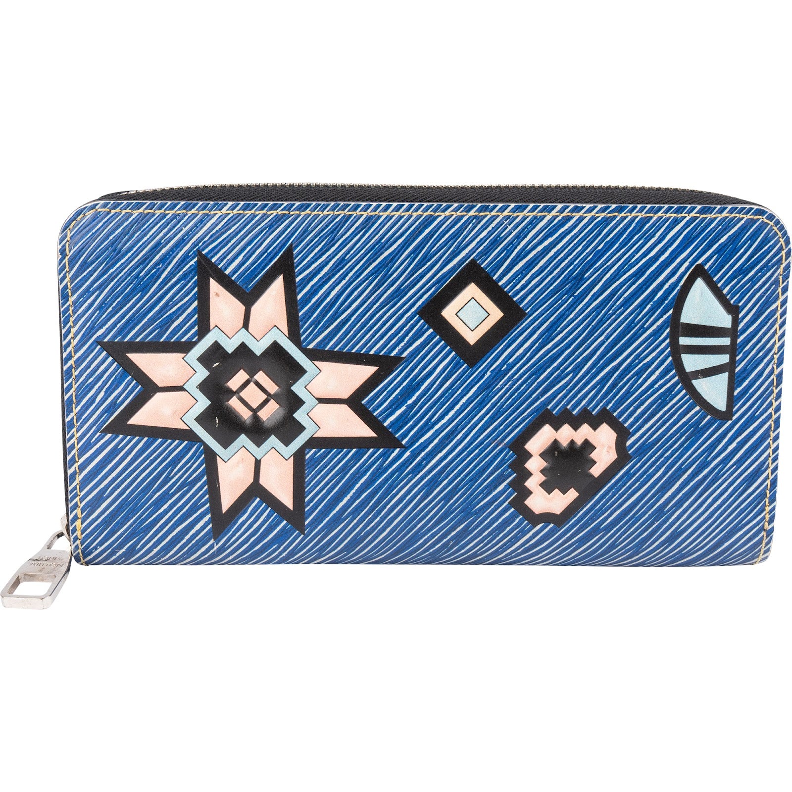 Louis Vuitton – portfel Zippy z naszywkami w stylu azteckim