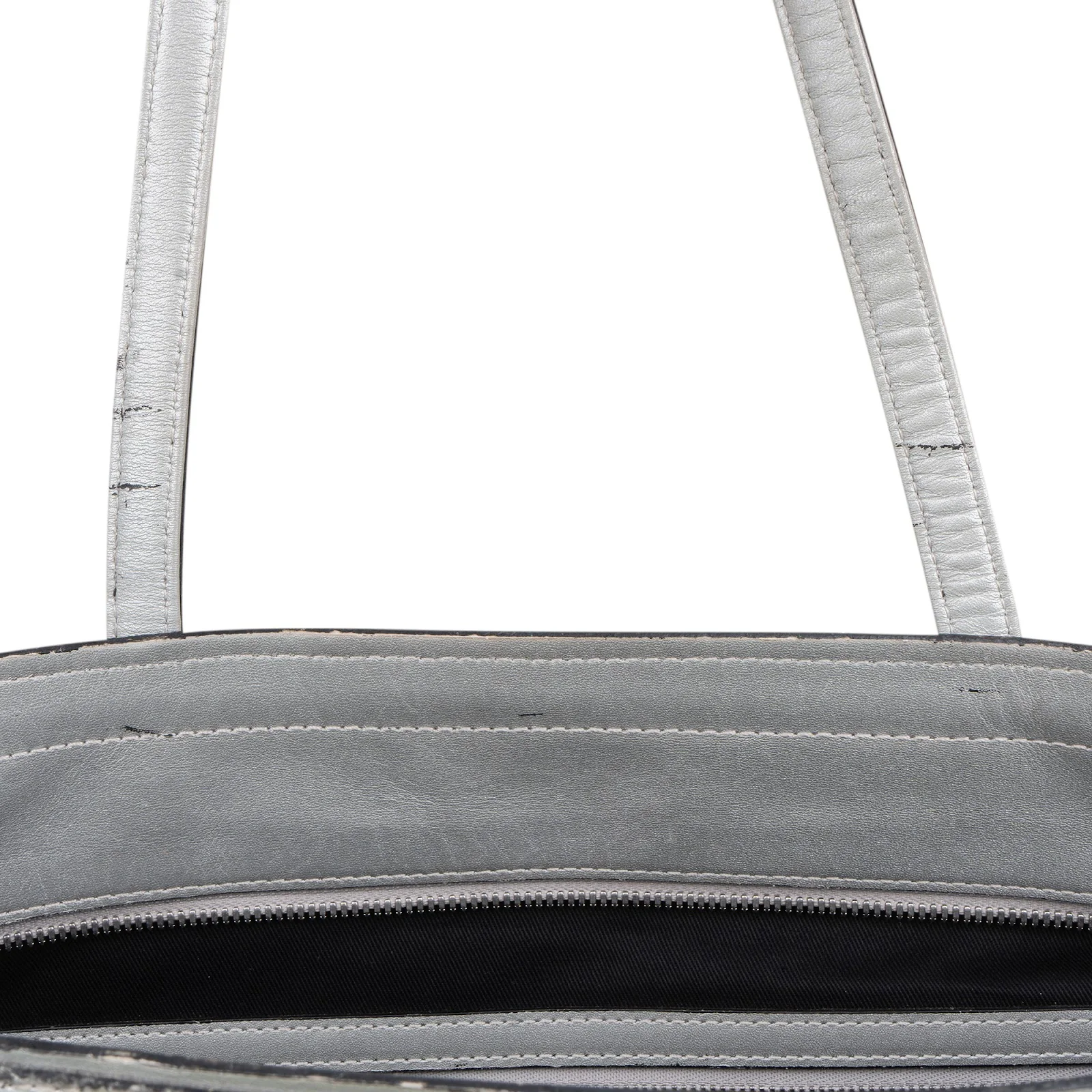 MCM Monogram Visetos Metallic Liz Shopper Tote Shoulder Bag