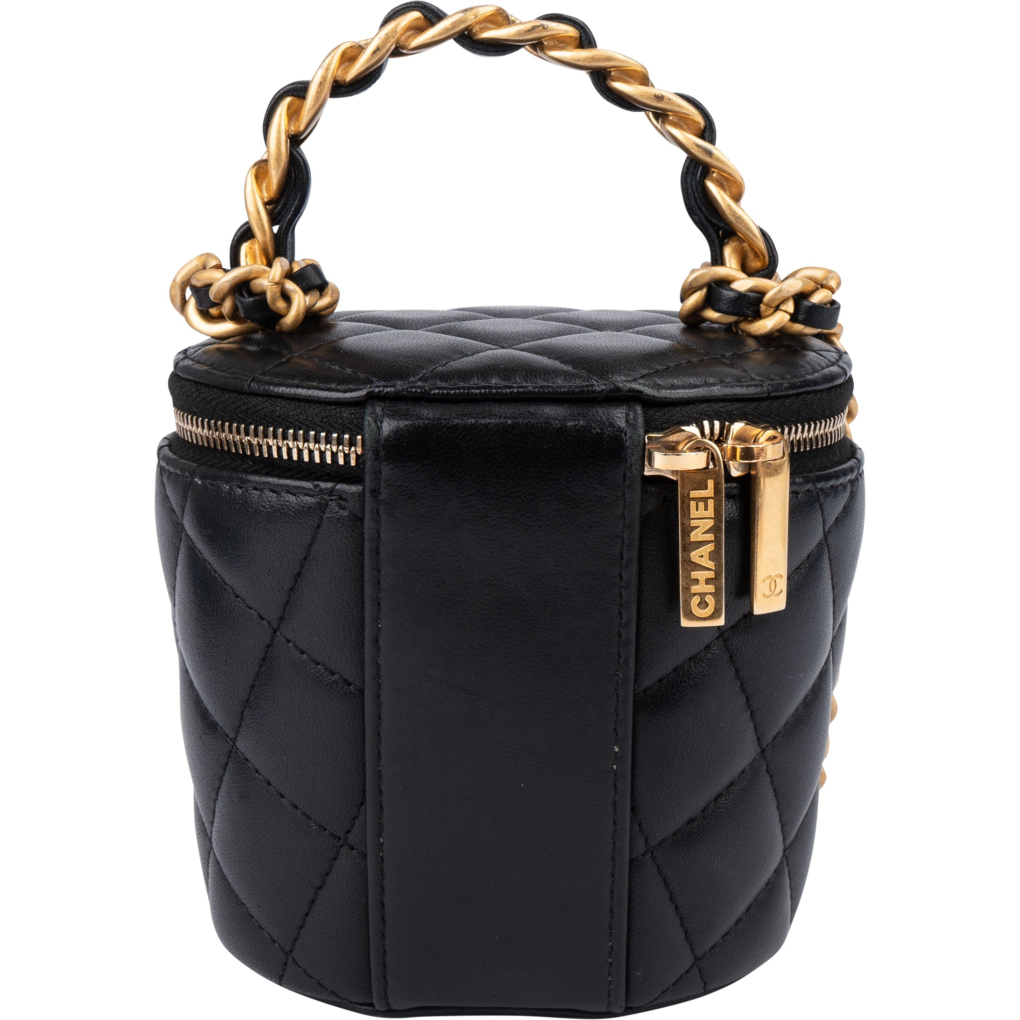 Mini sac à bandoulière « Vanity » en agneau matelassé Chanel