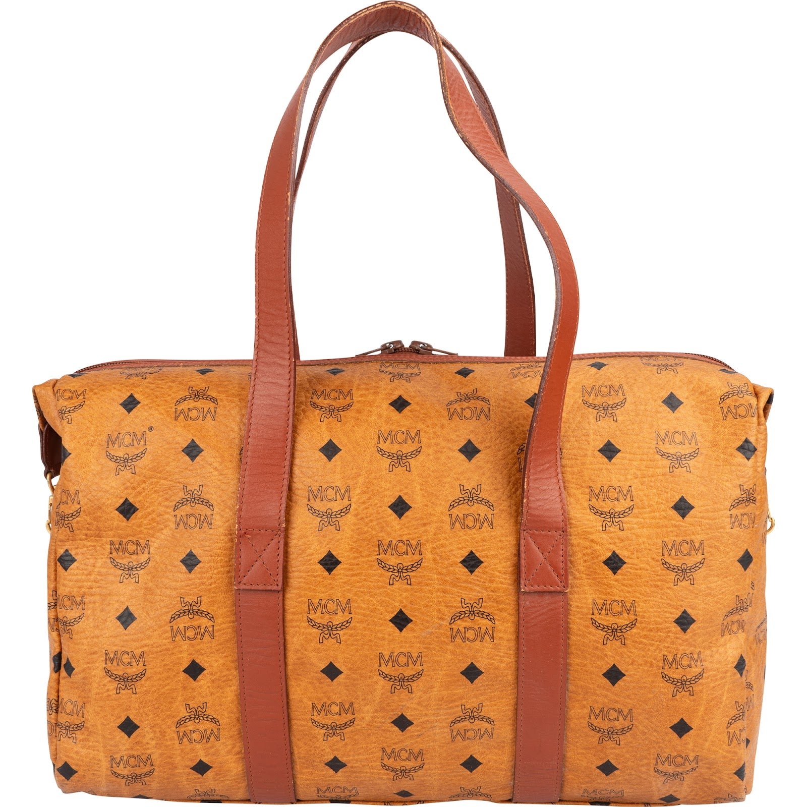 MCM Monogram Visetos Boston Handbag