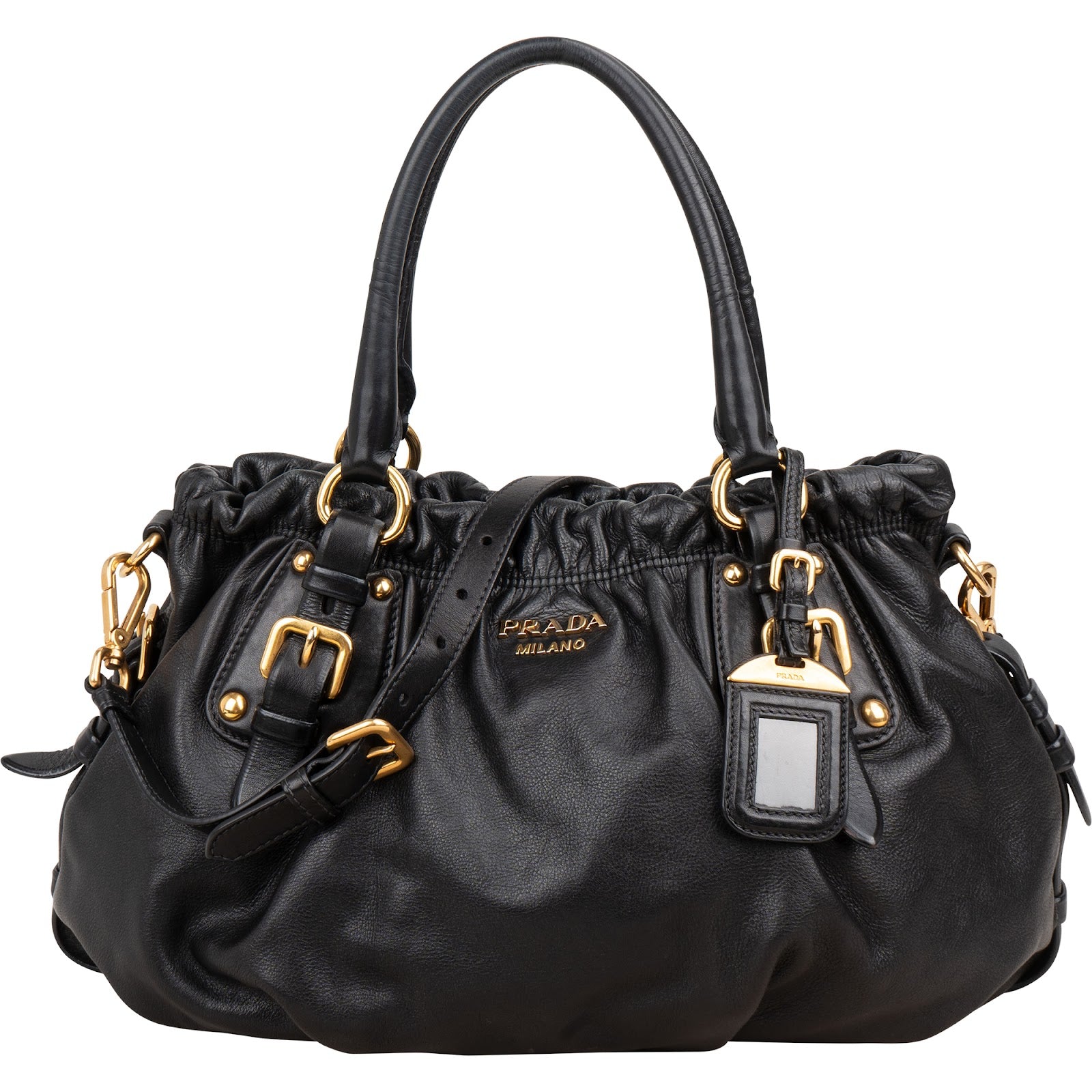 Prada Soft Calf Leather Gaufre Satchel Handbag