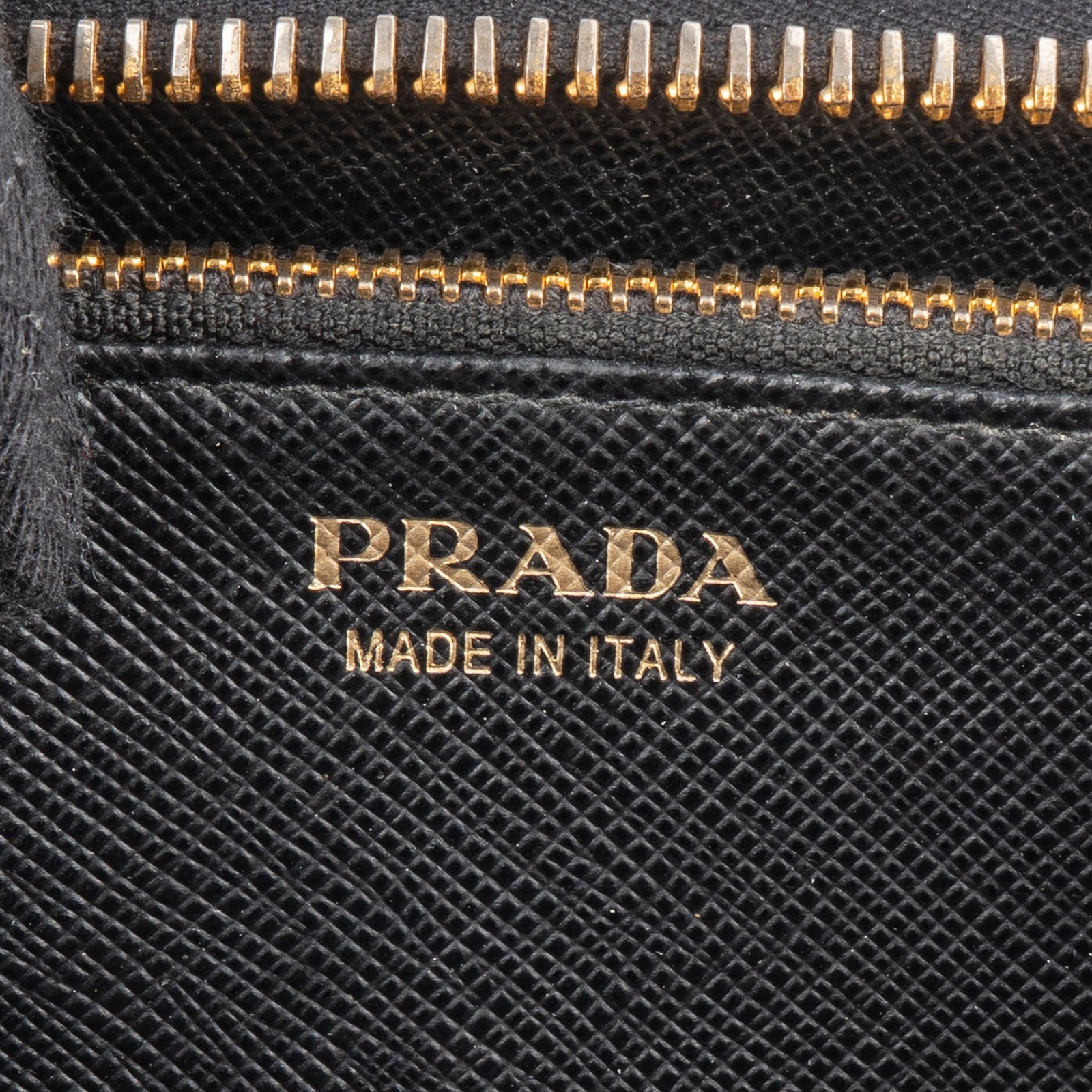 Prada Saffiano Leather Zip Around Wallet