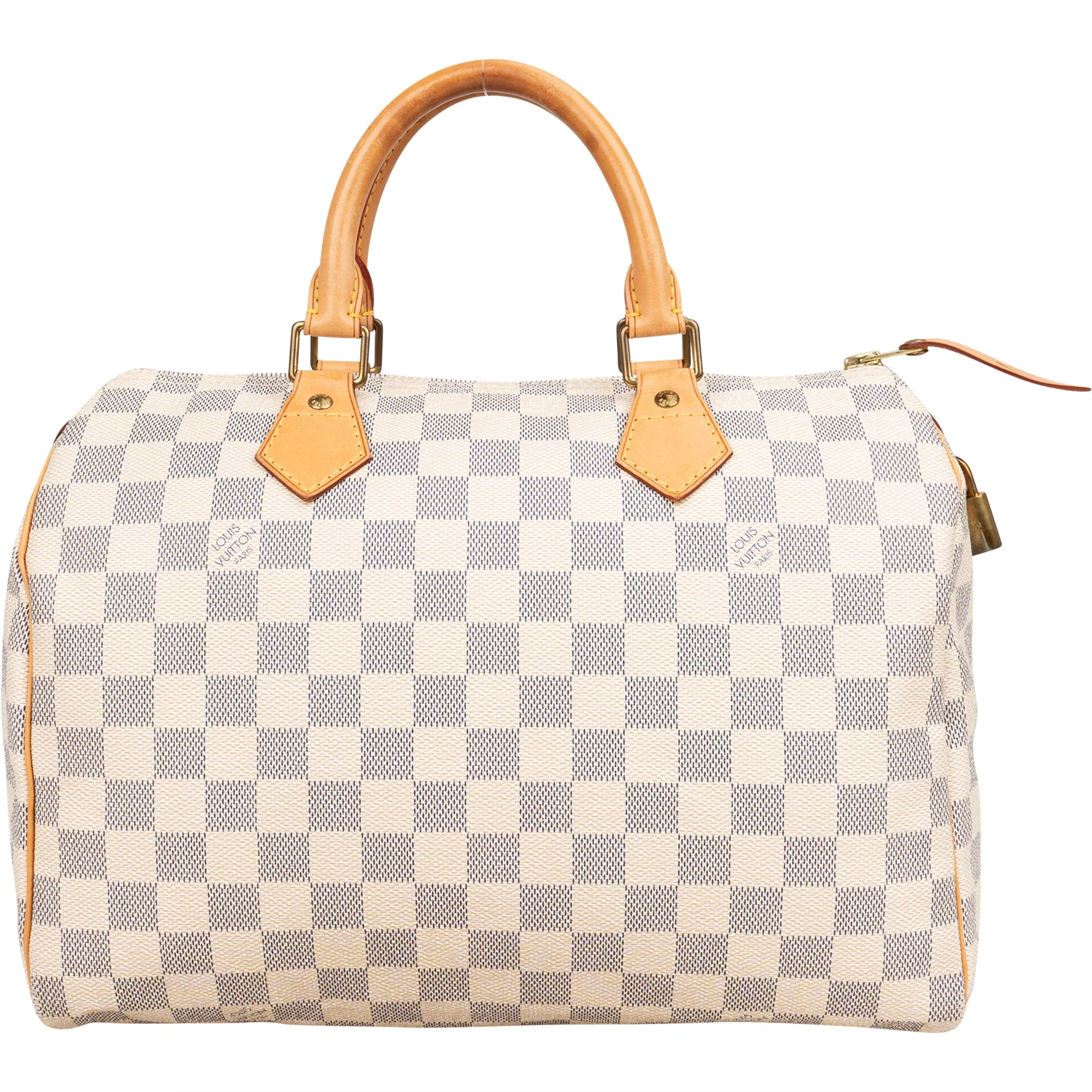 Louis Vuitton Damier Azur Monogram Speedy 30 Boston Bag