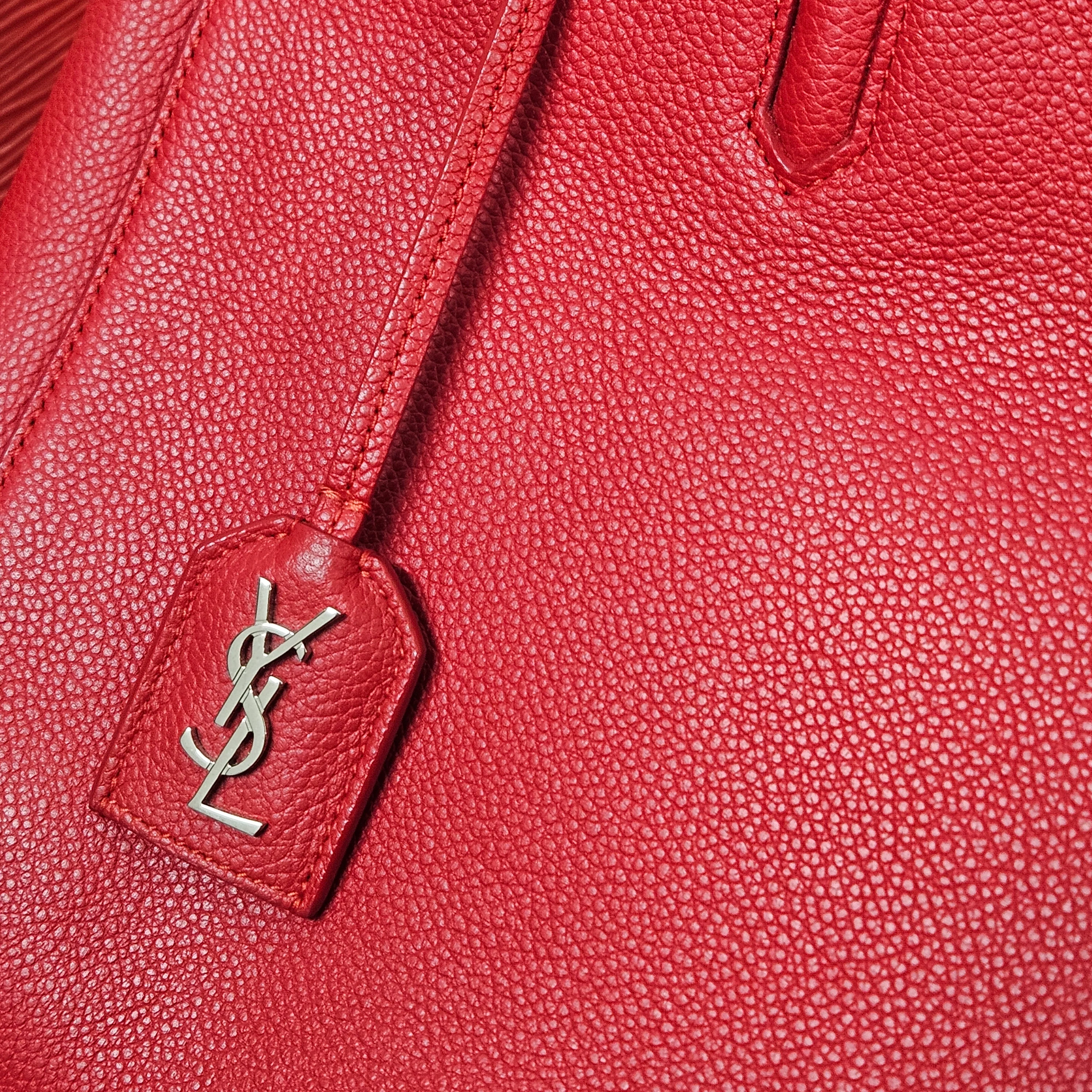 Saint Laurent Grained Leather Rive Gauche Handbag