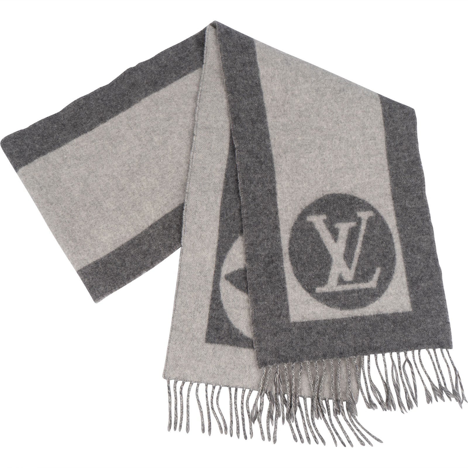 Louis Vuitton Wool Monogram Cardiff Schal Scarf