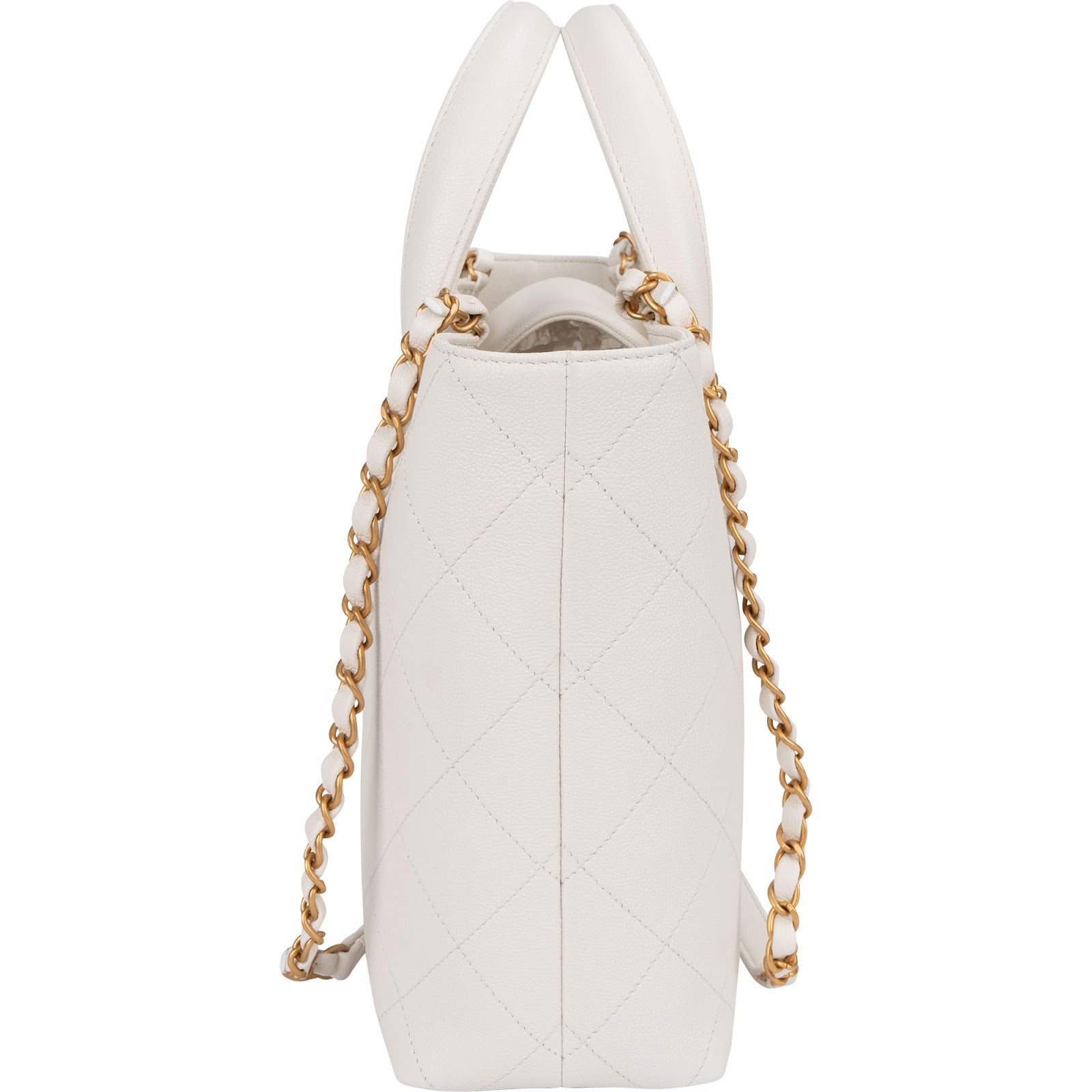 Chanel - Stitching Caviar Leather Handbag