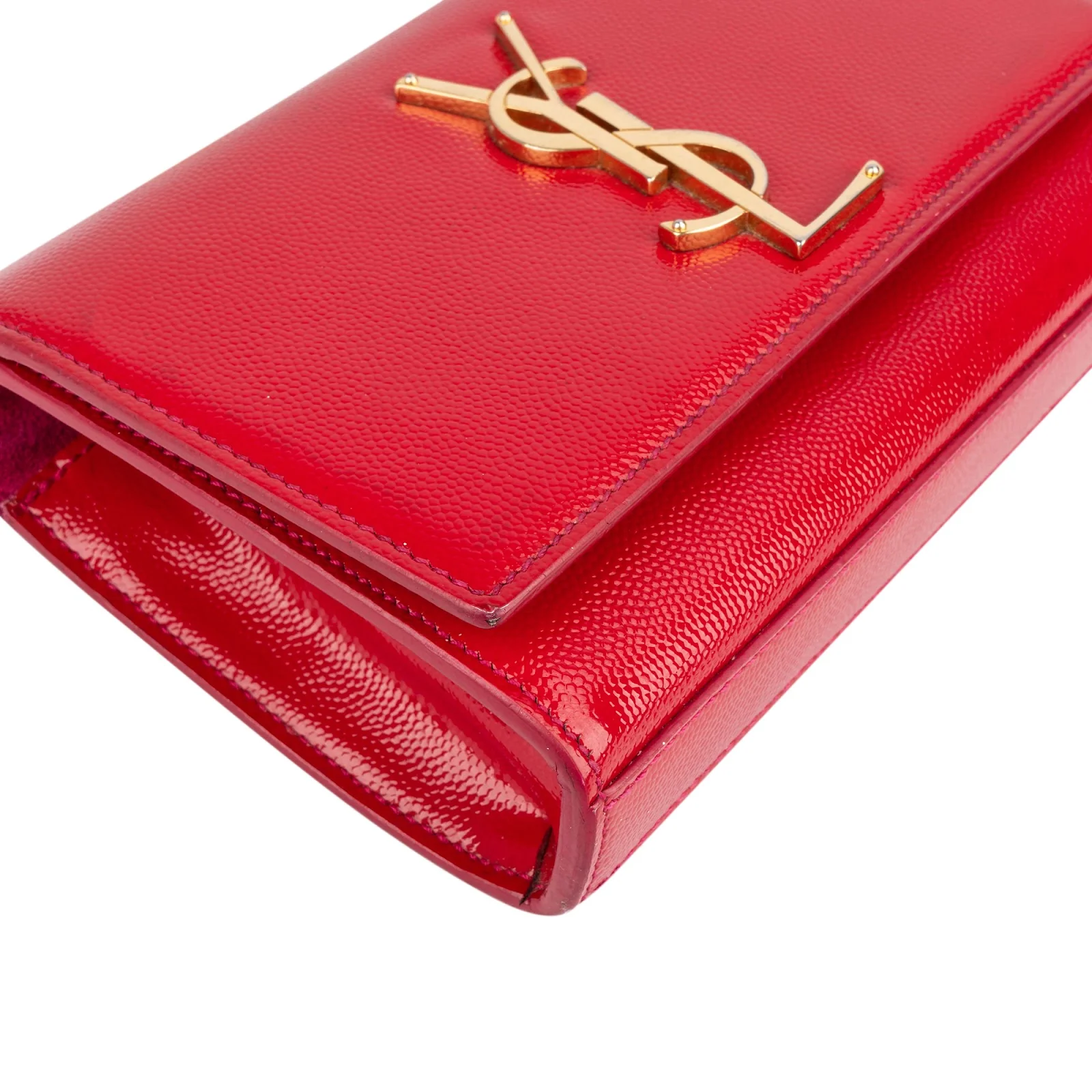 Saint Laurent Patent Leather Kate Chain Crossbody Bag