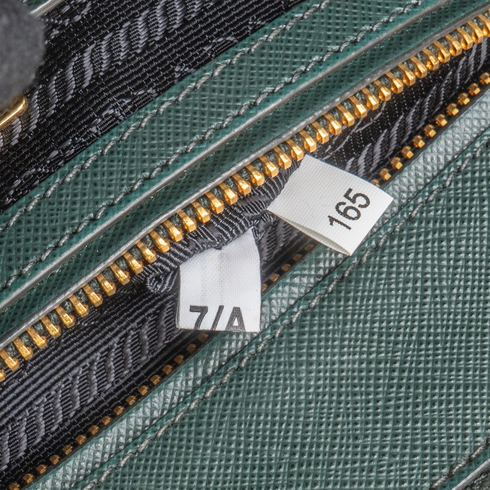 Prada Green Saffiano Leather Galleria Handbag