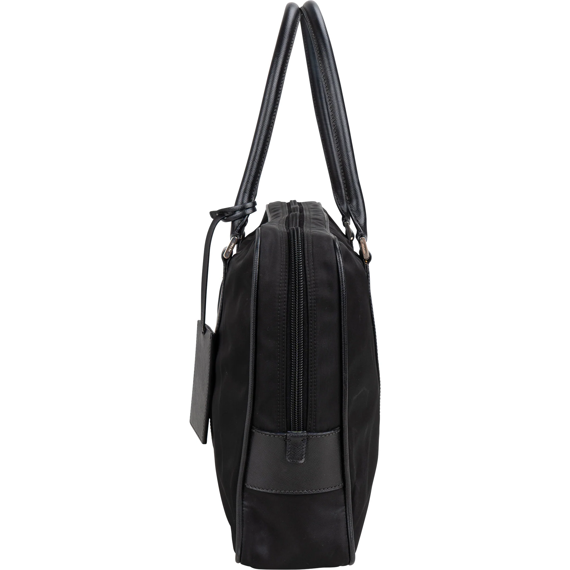 Prada Black Nylon Triangle Business Tasche
