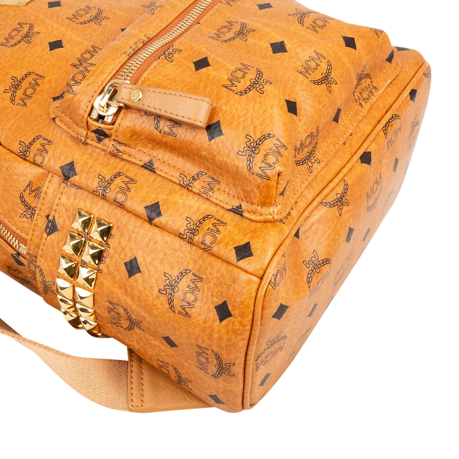 MCM Monogram Visetos Studs Backpack
