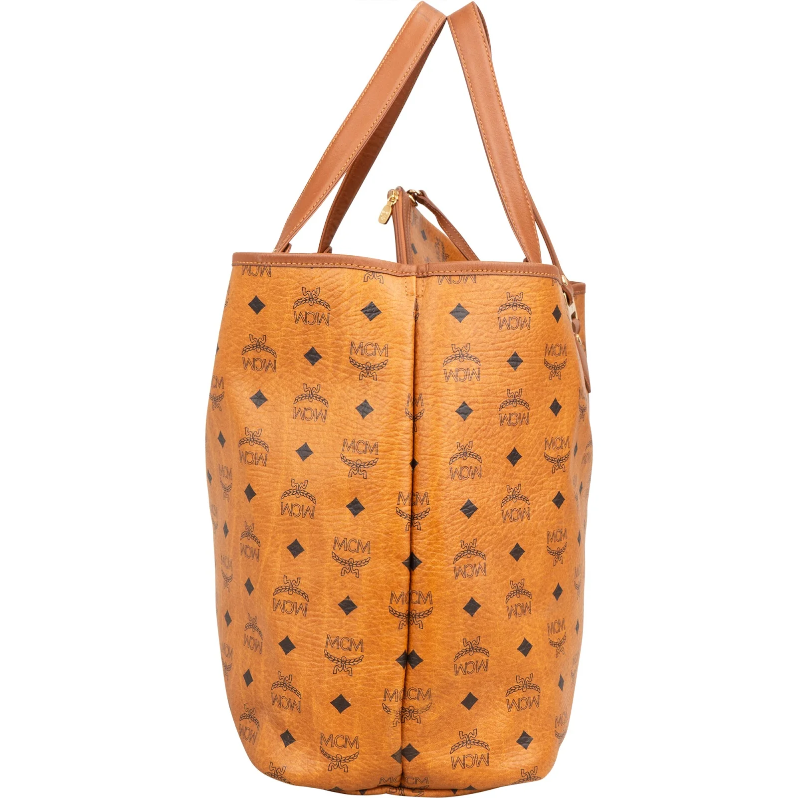 MCM Monogram Visetos Liz Reversible Large Shopper Shoulder Bag