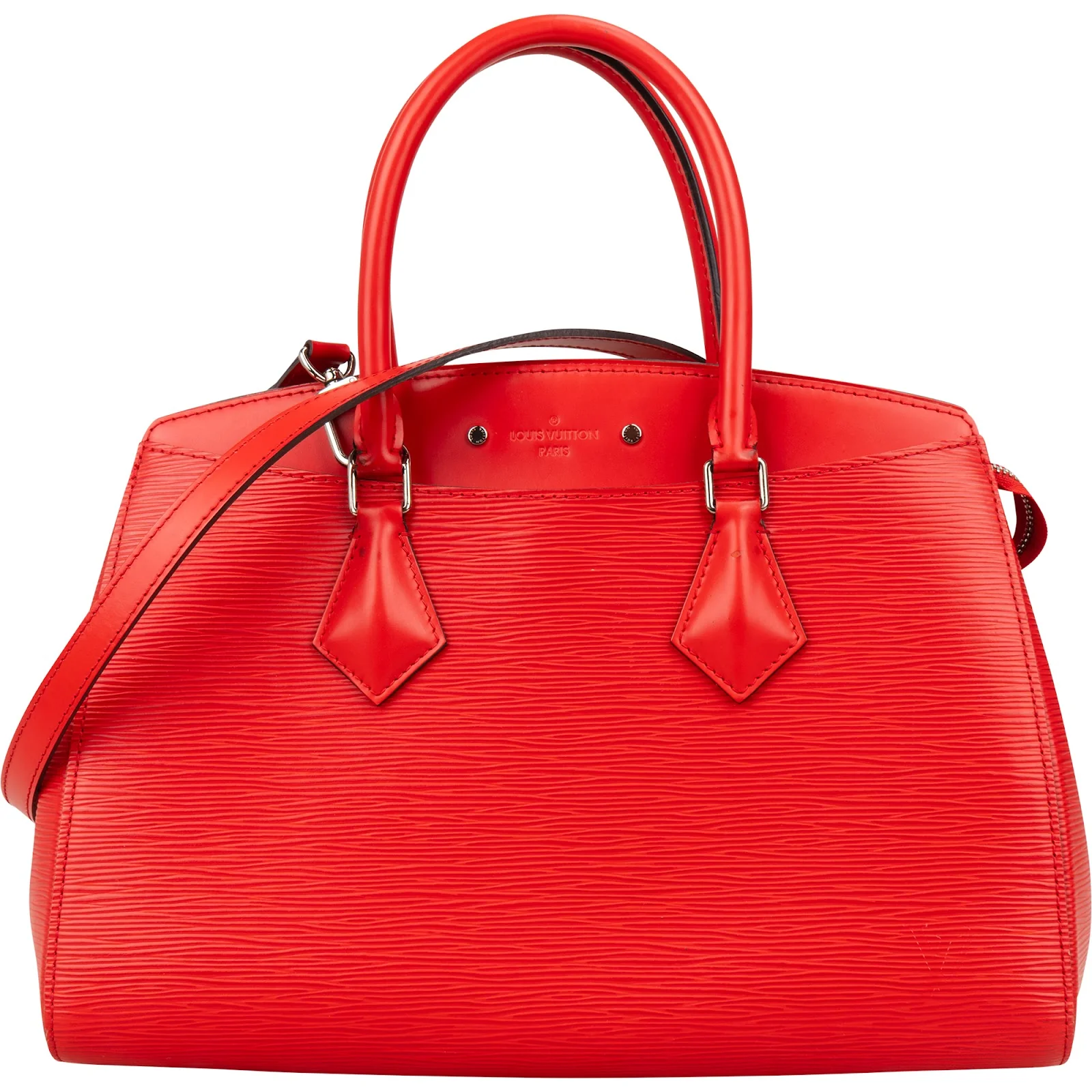 Louis Vuitton Red Epi Leather Soufflot MM Handbag