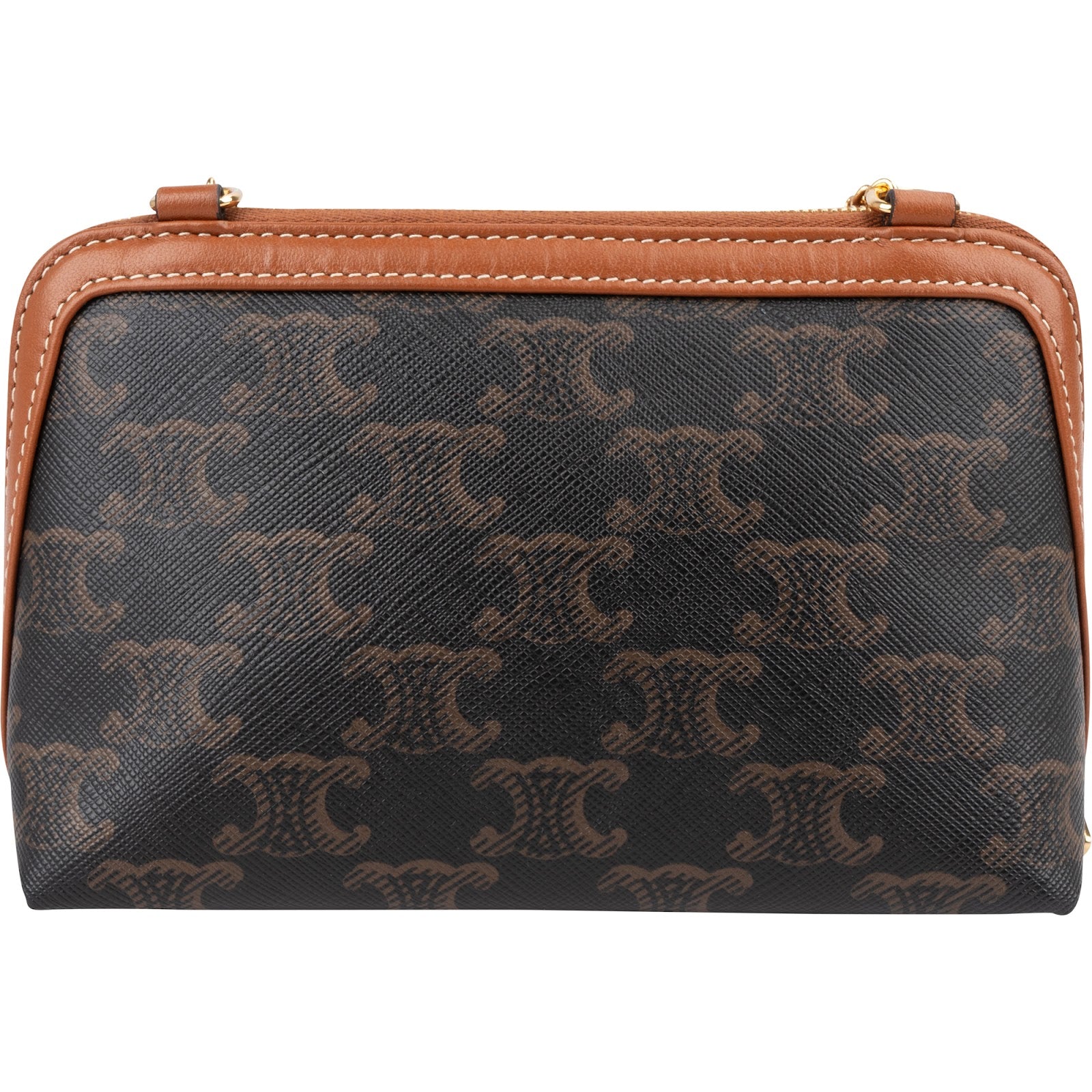 Celine Triomphe Monogram Canvas Chain Crossbody Bag