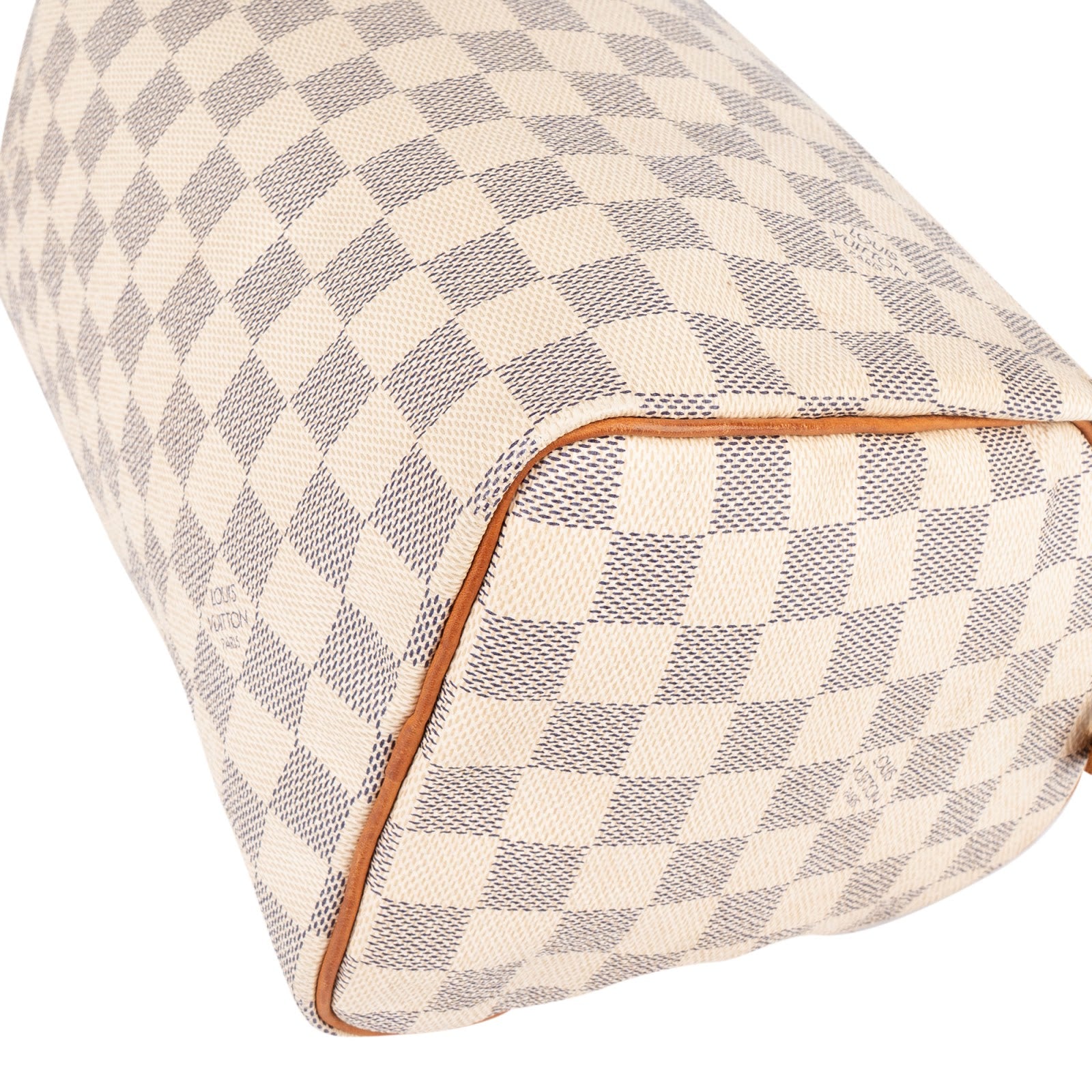 Borsa Boston Speedy 25 in tela Monogram Damier Azur di Louis Vuitton