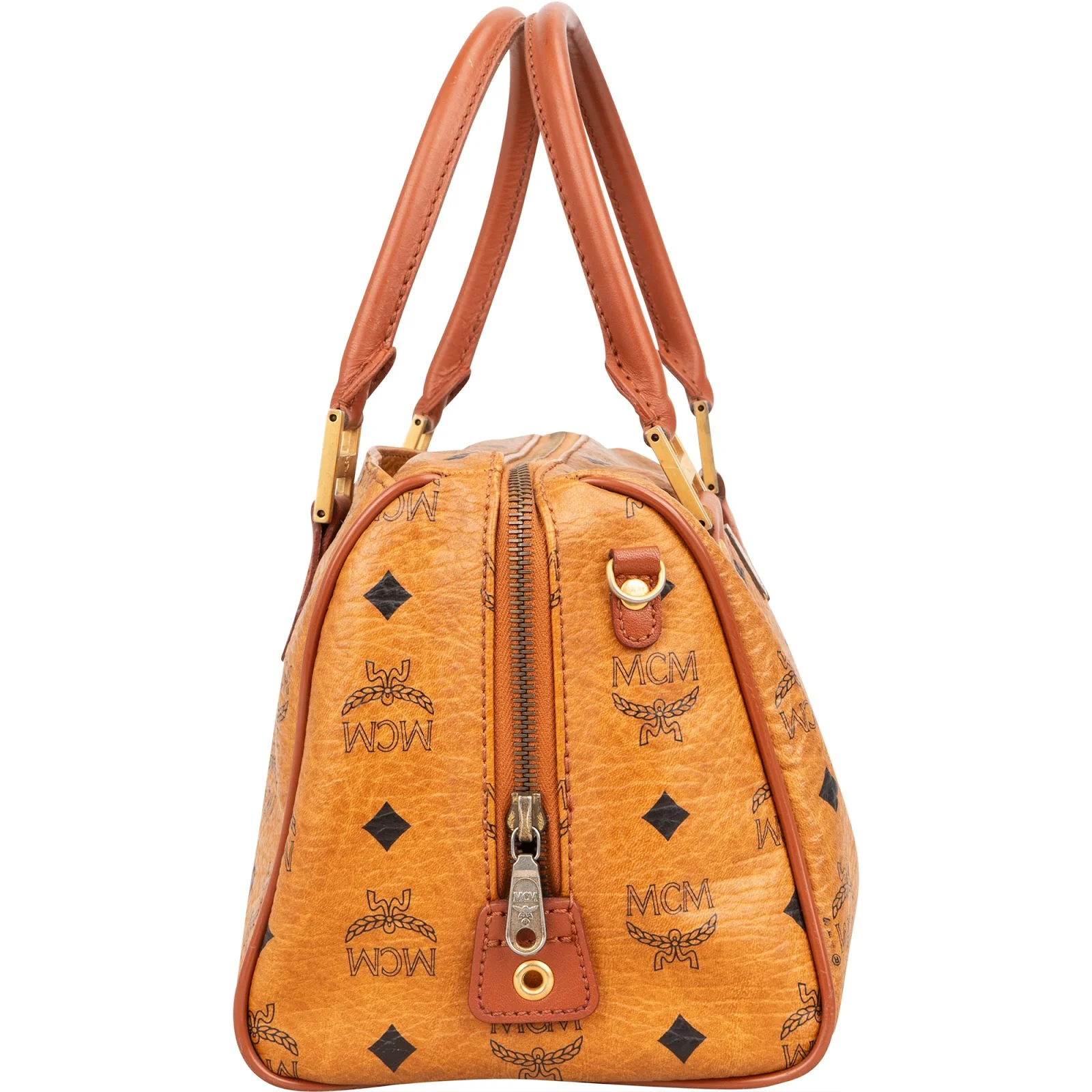 MCM Monogram Visetos Boston Bag