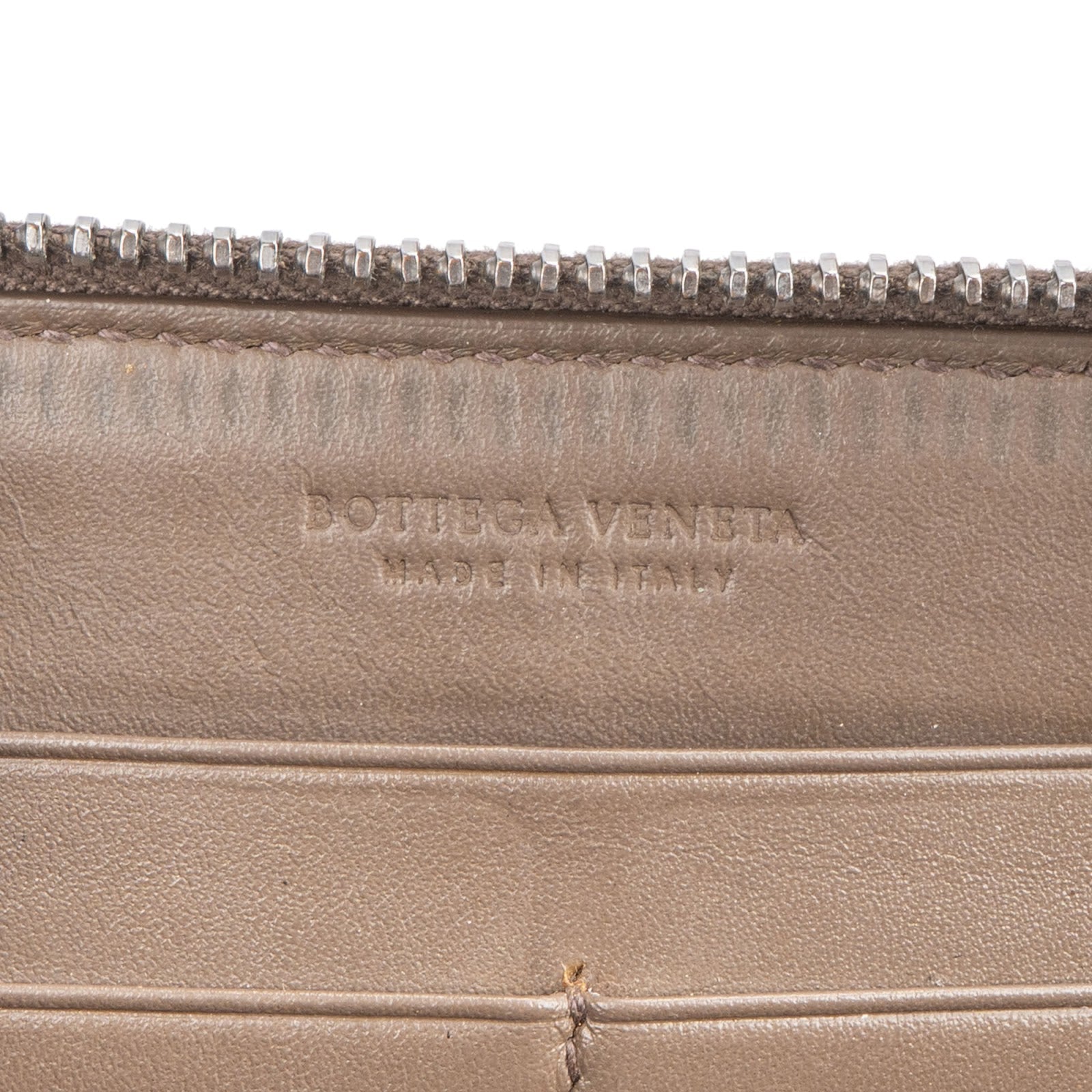 Bottega Veneta Intrecciato Leather Zip Around Wallet