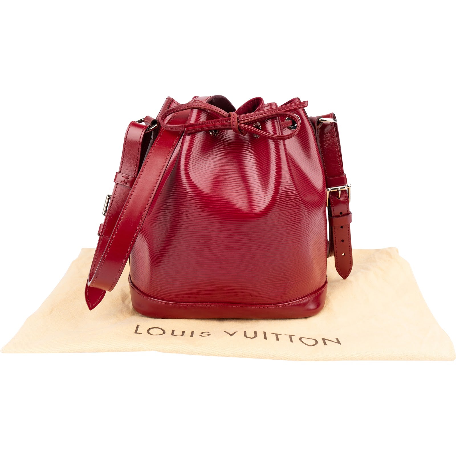 Louis Vuitton Red Epi Leather NM Sac Noé Petit