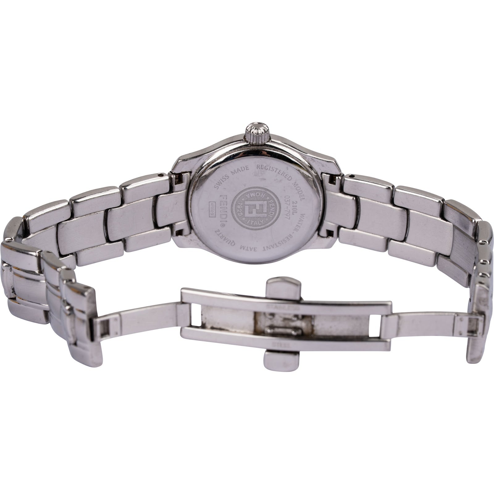 Fendi Silver Tone Date 210L Damenuhr
