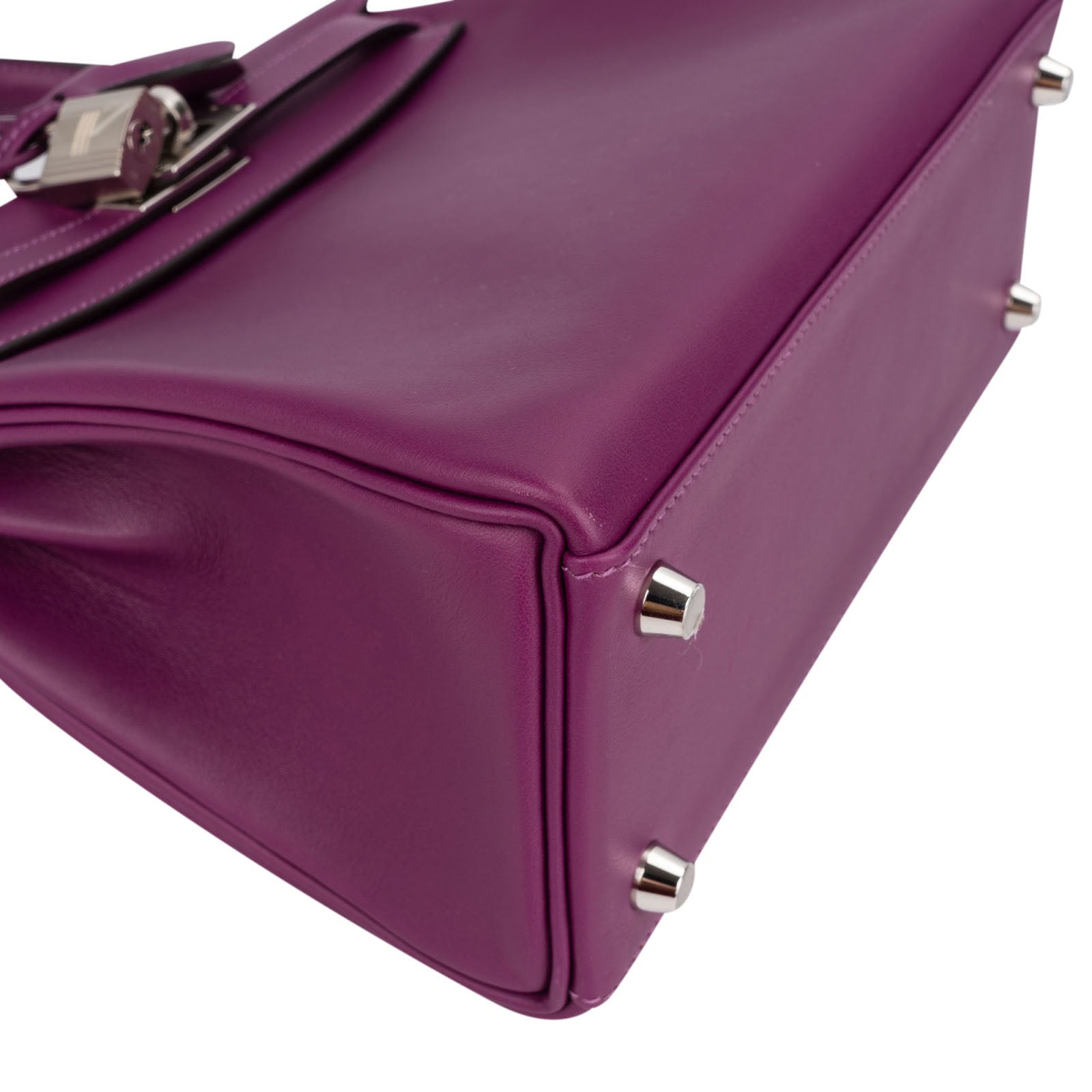 Hermès Swift Anemone Kelly Palladium 25 Sellier Handbag