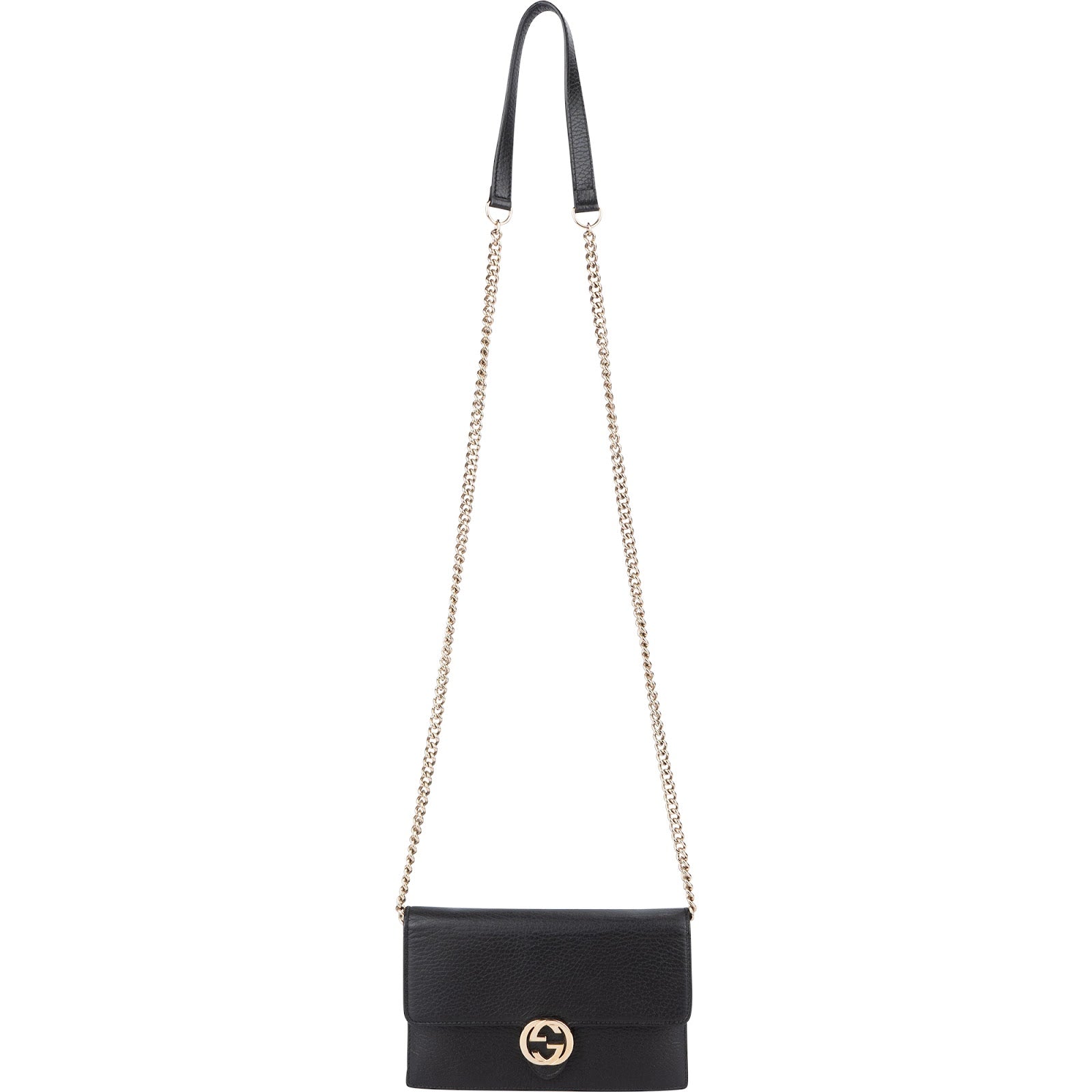 Gucci Leather Interlocking GG Wallet On Chain