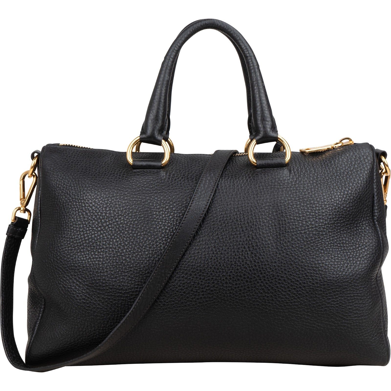 Prada Vitello Daino Leather Bauletto Handbag