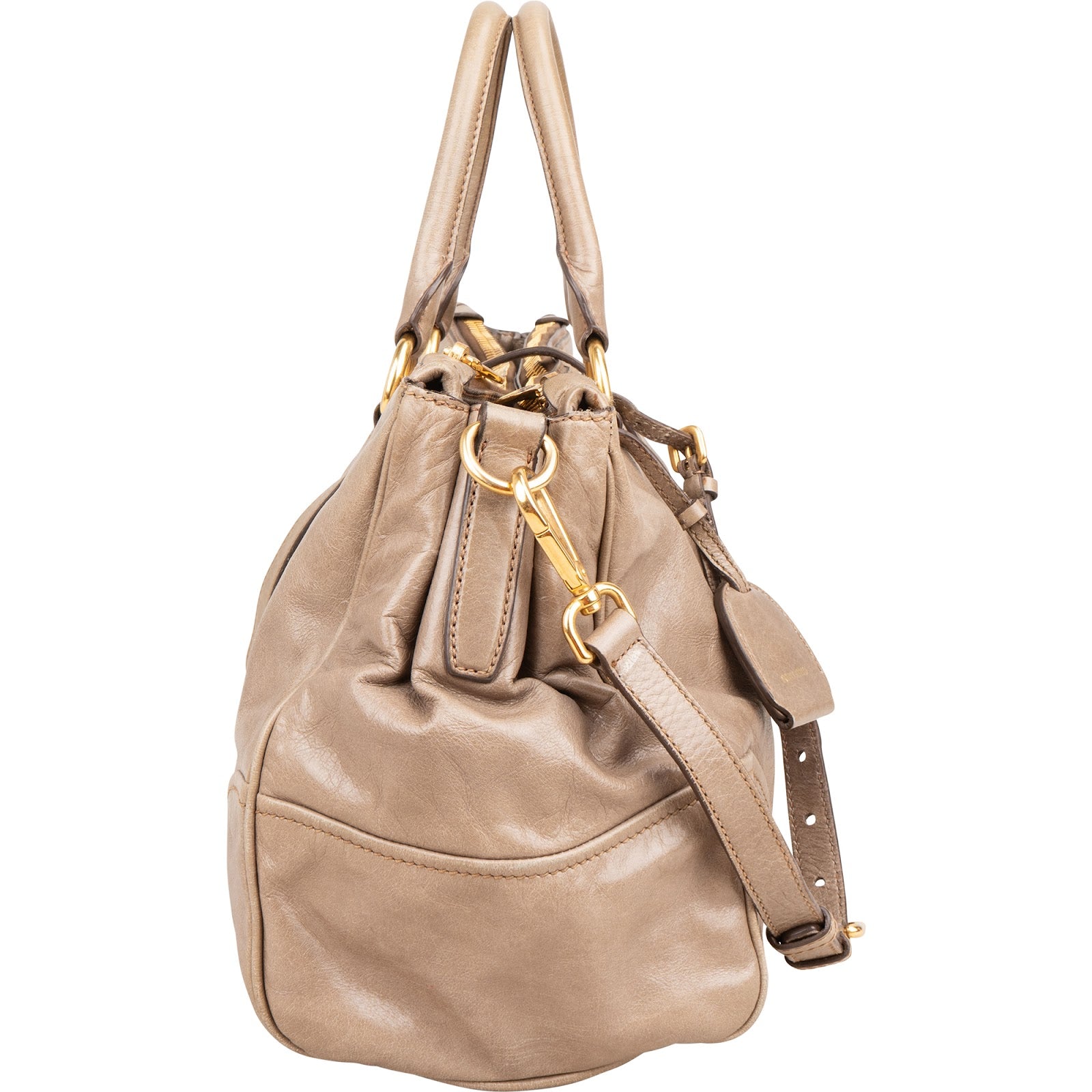 Miu Miu Vitello Shine Satchel Handbag