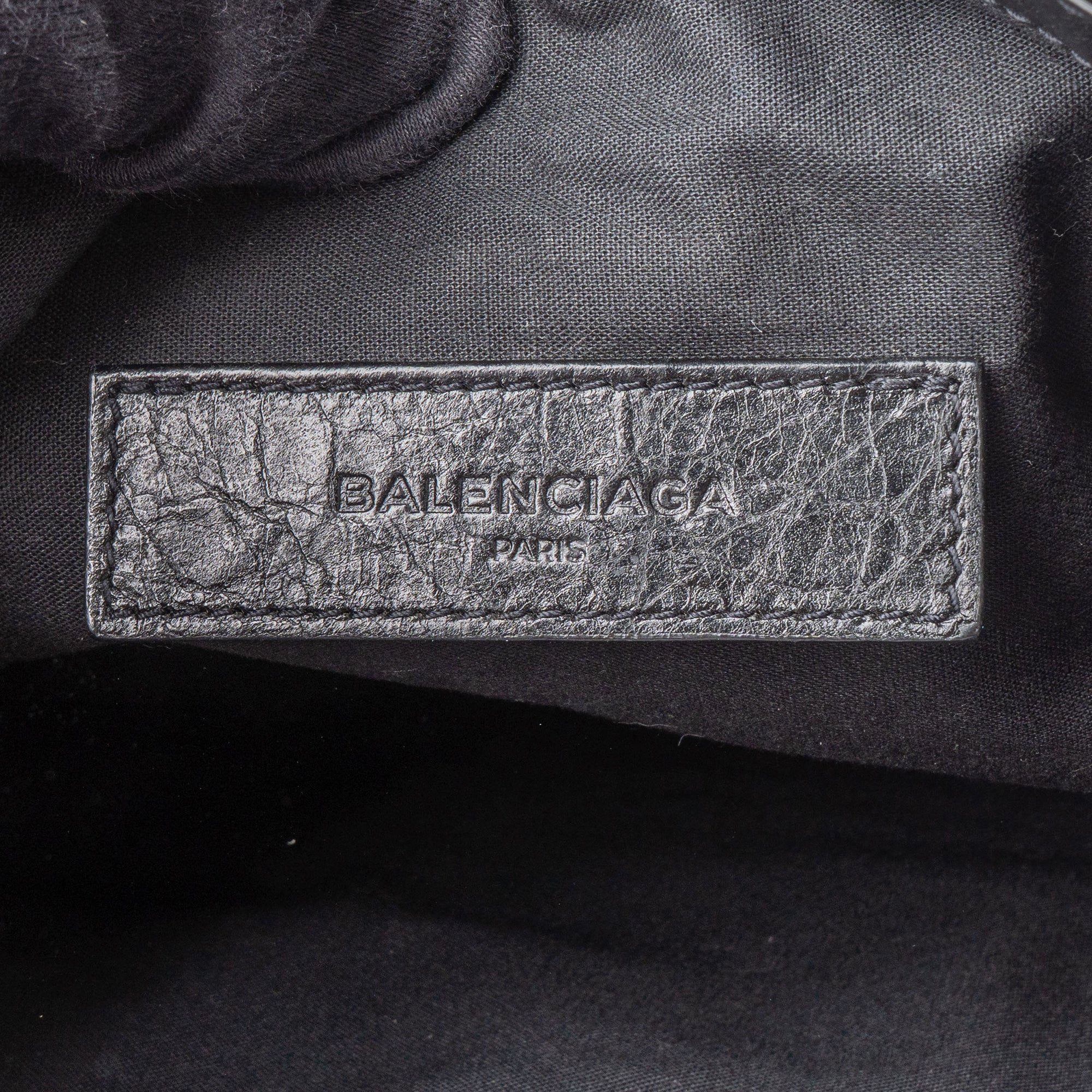 Balenciaga Black Leather City Clutch
