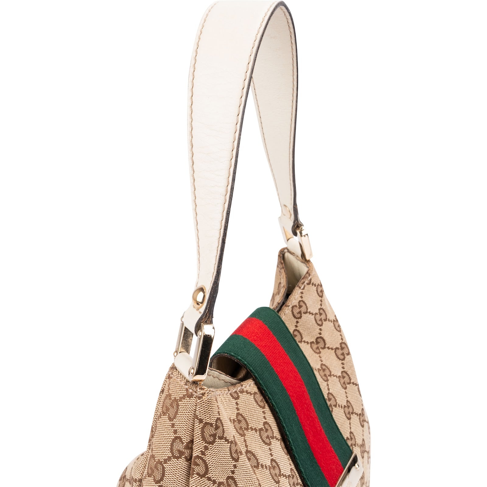 GUCCI – Monogram GG Web Hobo-schoudertas