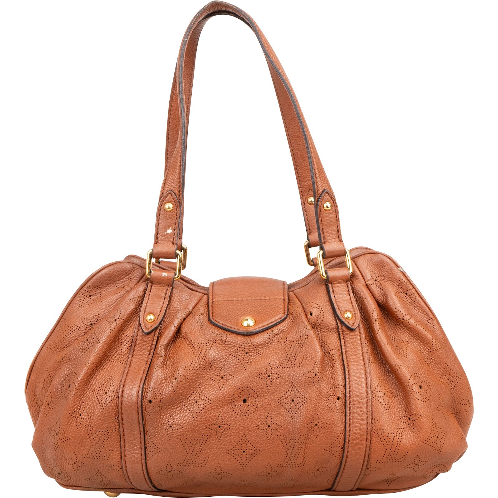 Louis Vuitton Brown Mahina Leather Lunar PM Shoulder Bag