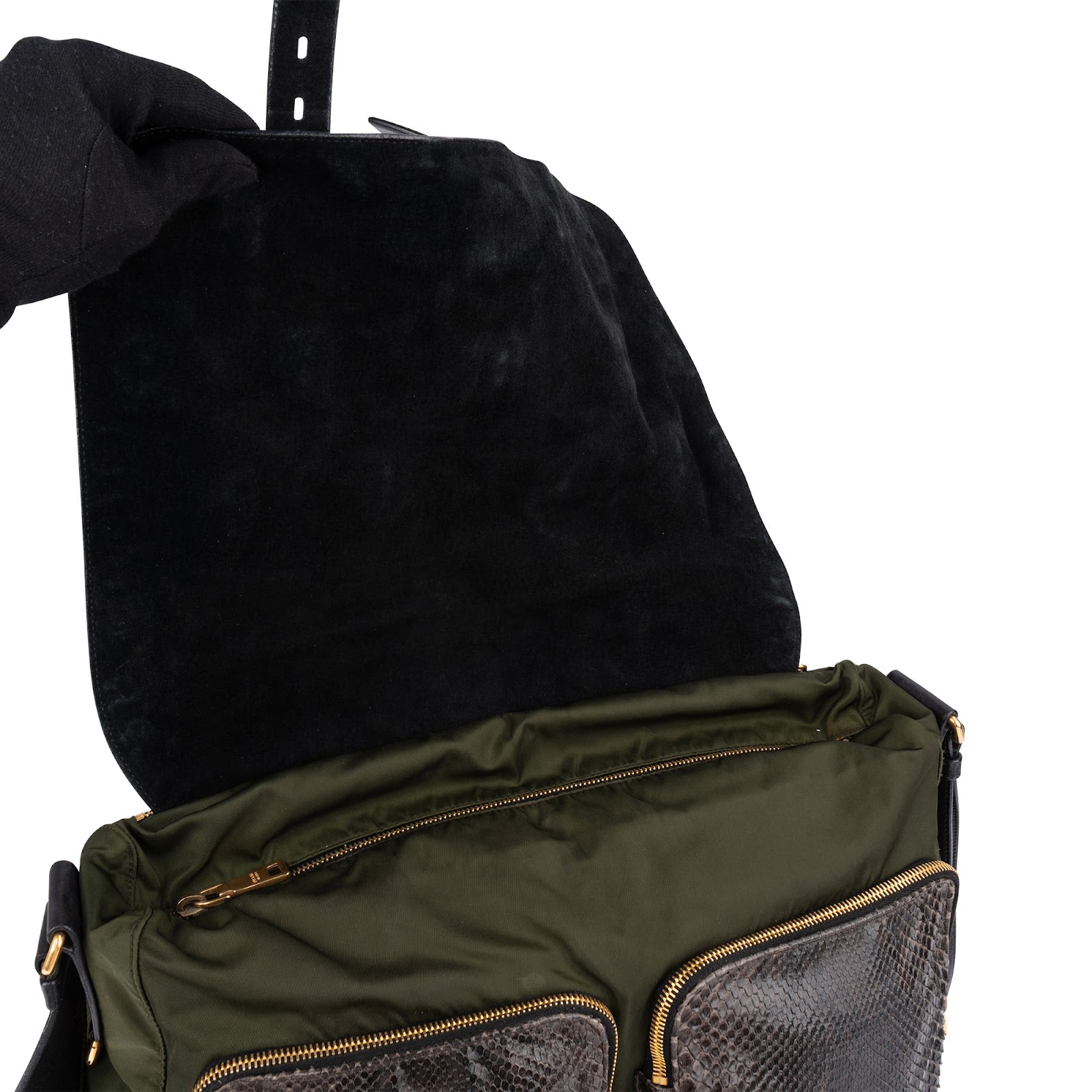 Prada - Python Jeweled Messenger Bag