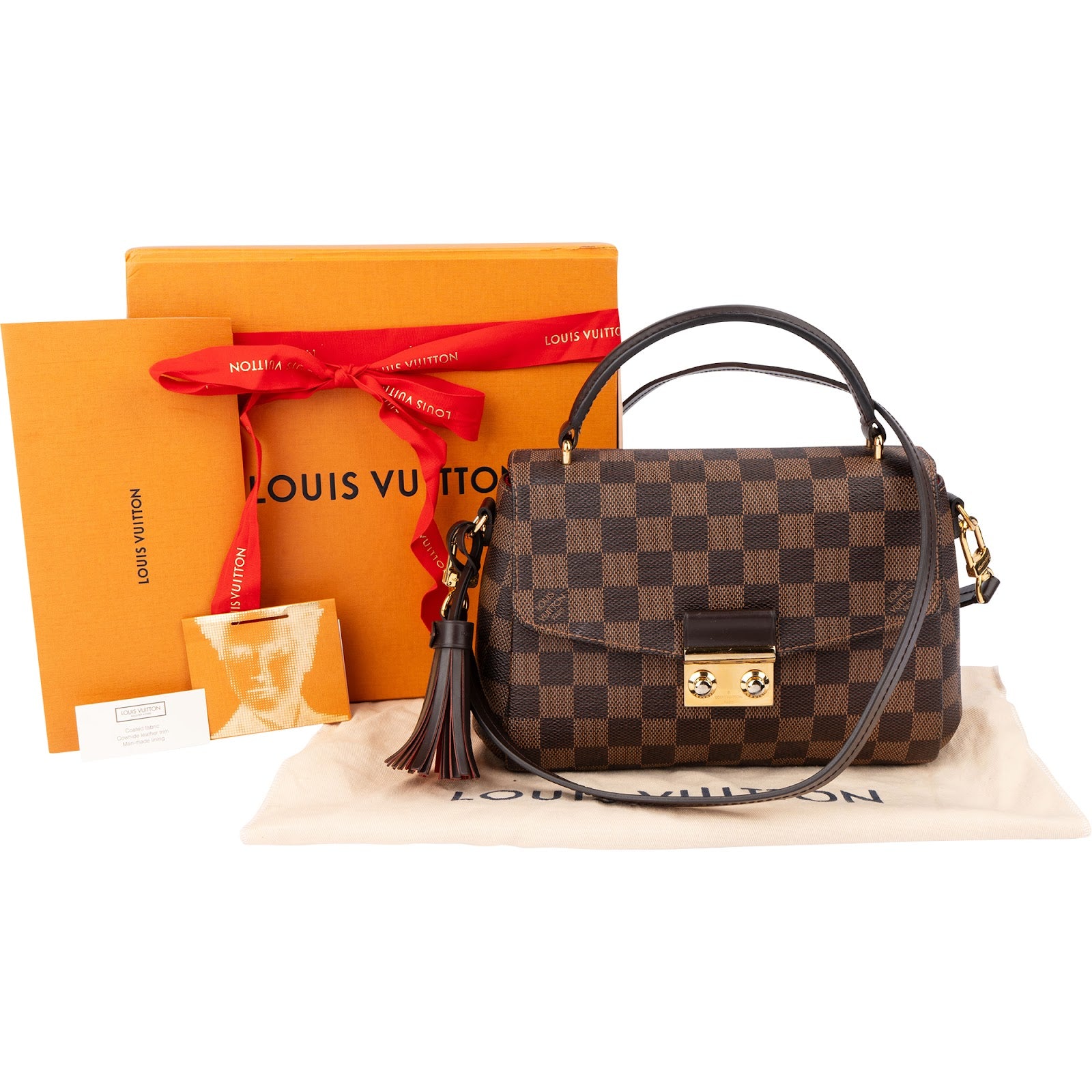 Louis Vuitton Monogram Damier Ebene Croisette Handbag