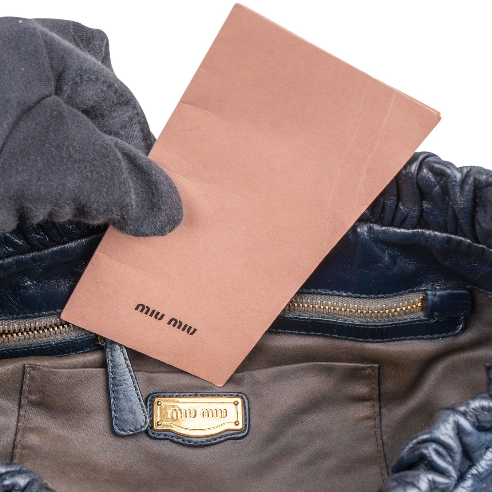 Miu Miu – Vitello Lux Drawstring Satchel Crossbody Bag