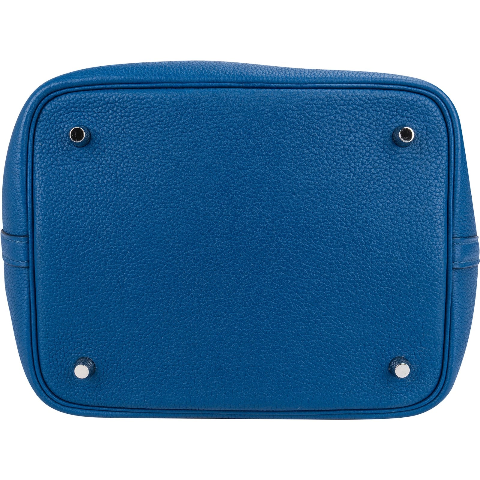 Hermès Bleu Tie Taurillon Clemence Palladium Picotin Lock 22 Handbag