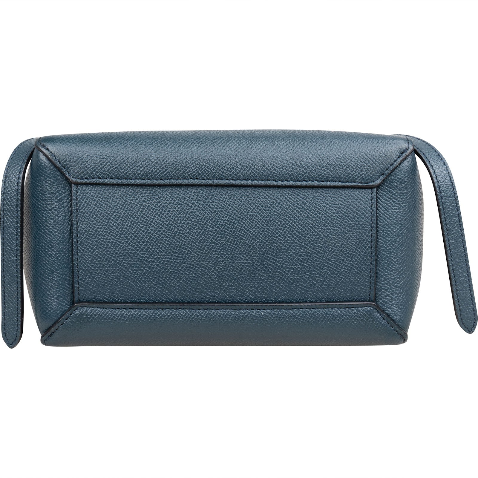 Celine Petrol Leather Grained Calfskin Belt Handbag