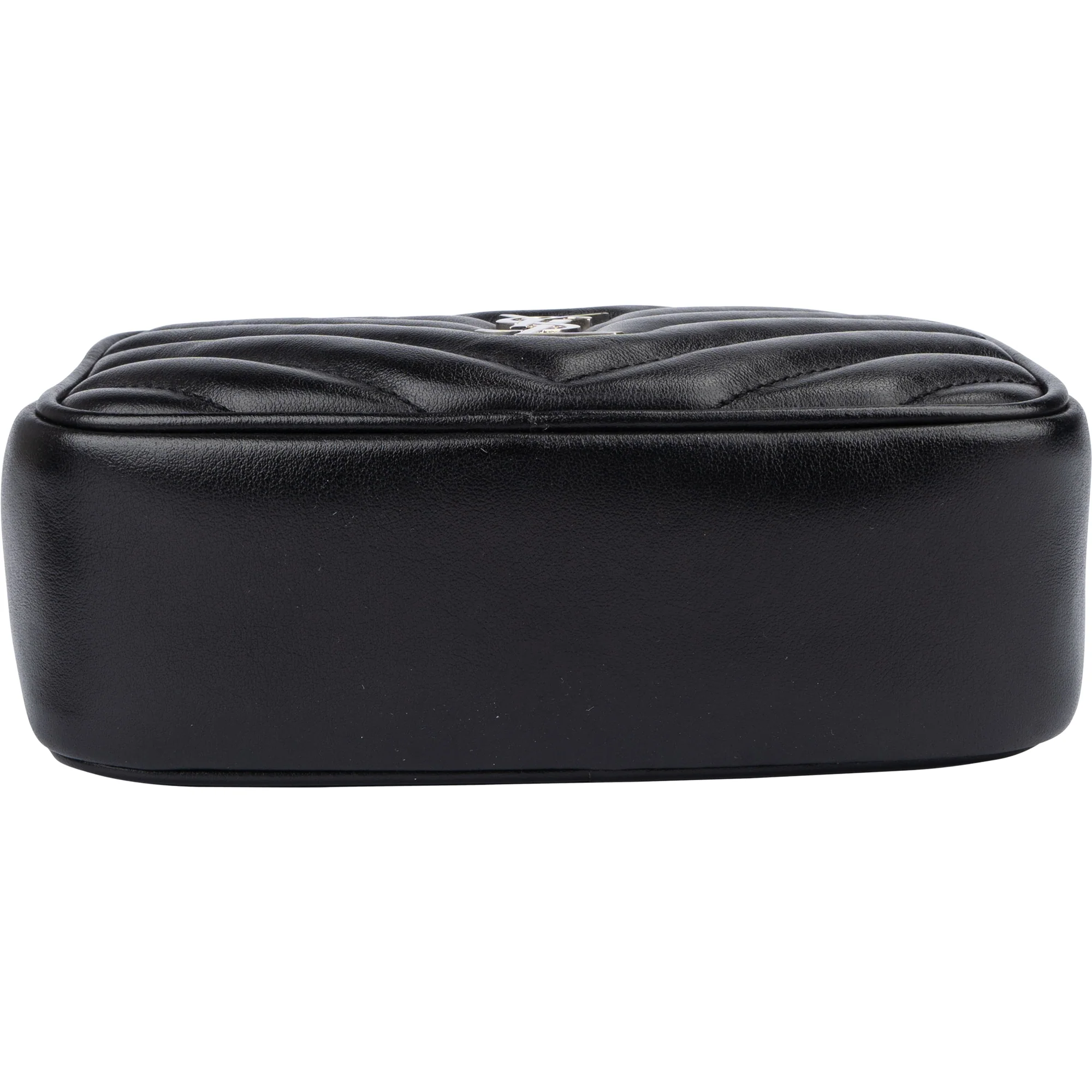 Saint Laurent Black Chevron Leather Lou Crossbody Bum Bag