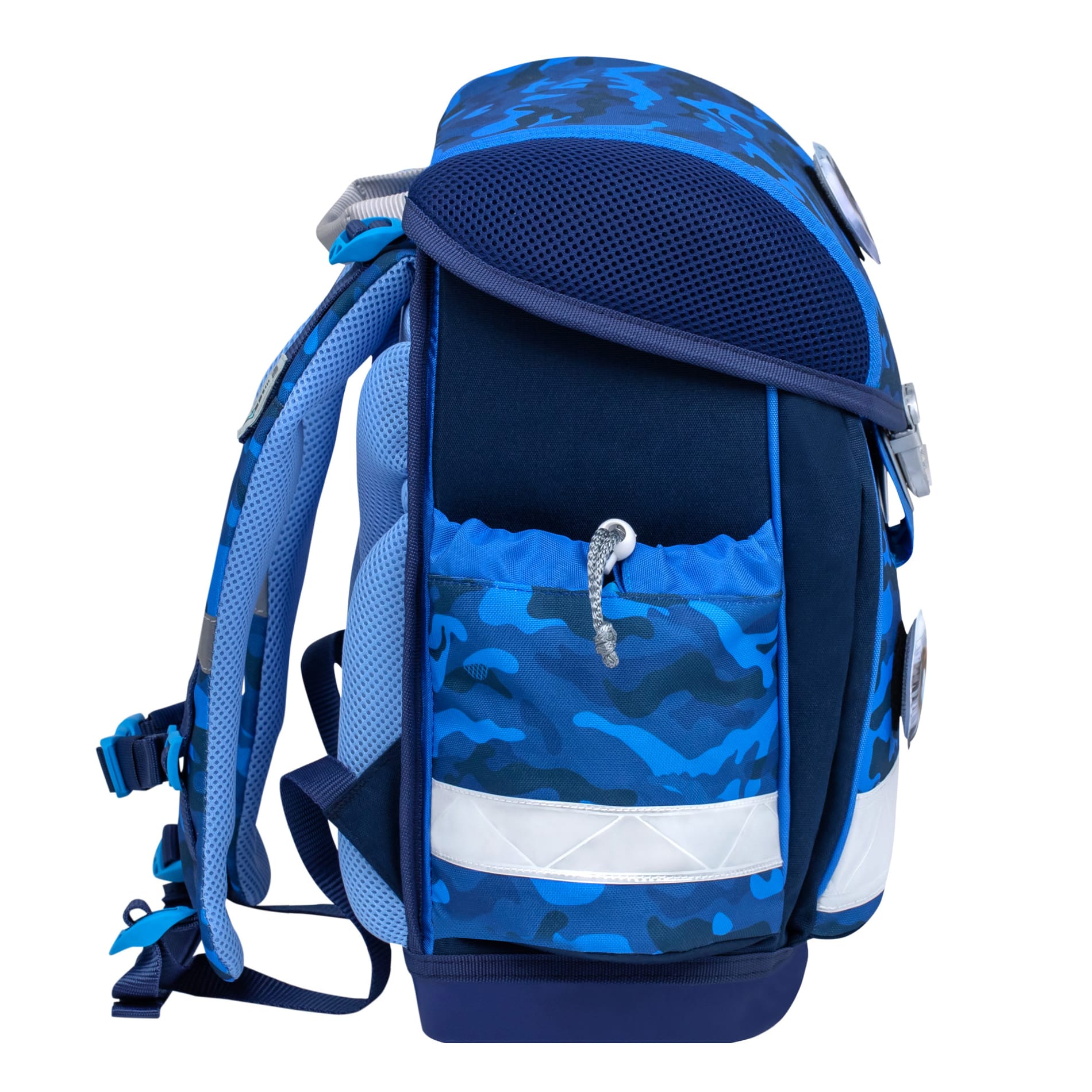 Classy ergonomisches Schulranzen-Set 5-teilig - Blue Camouflage