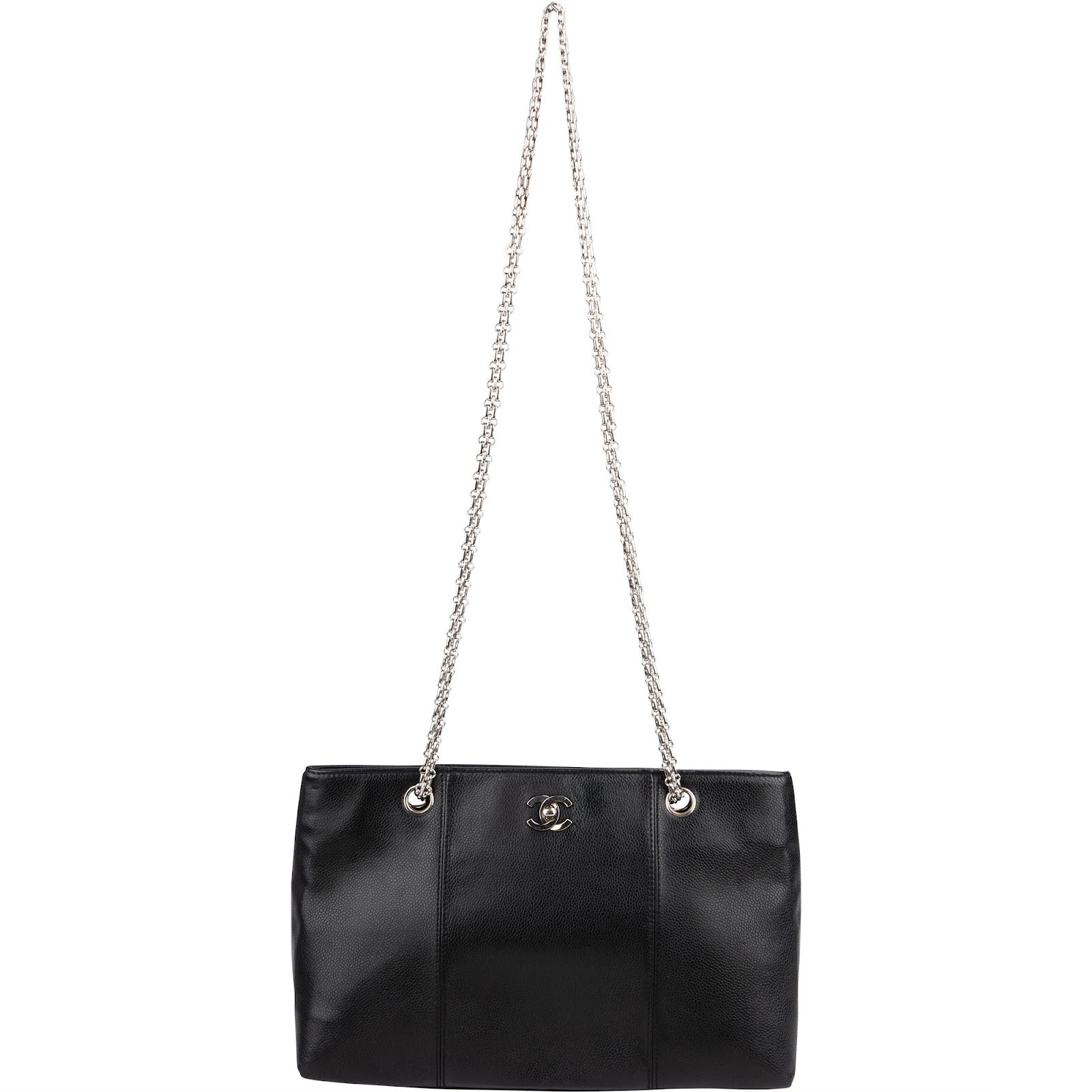 Chanel Caviar Leather Bijoux Chain Tote Shoulder Bag