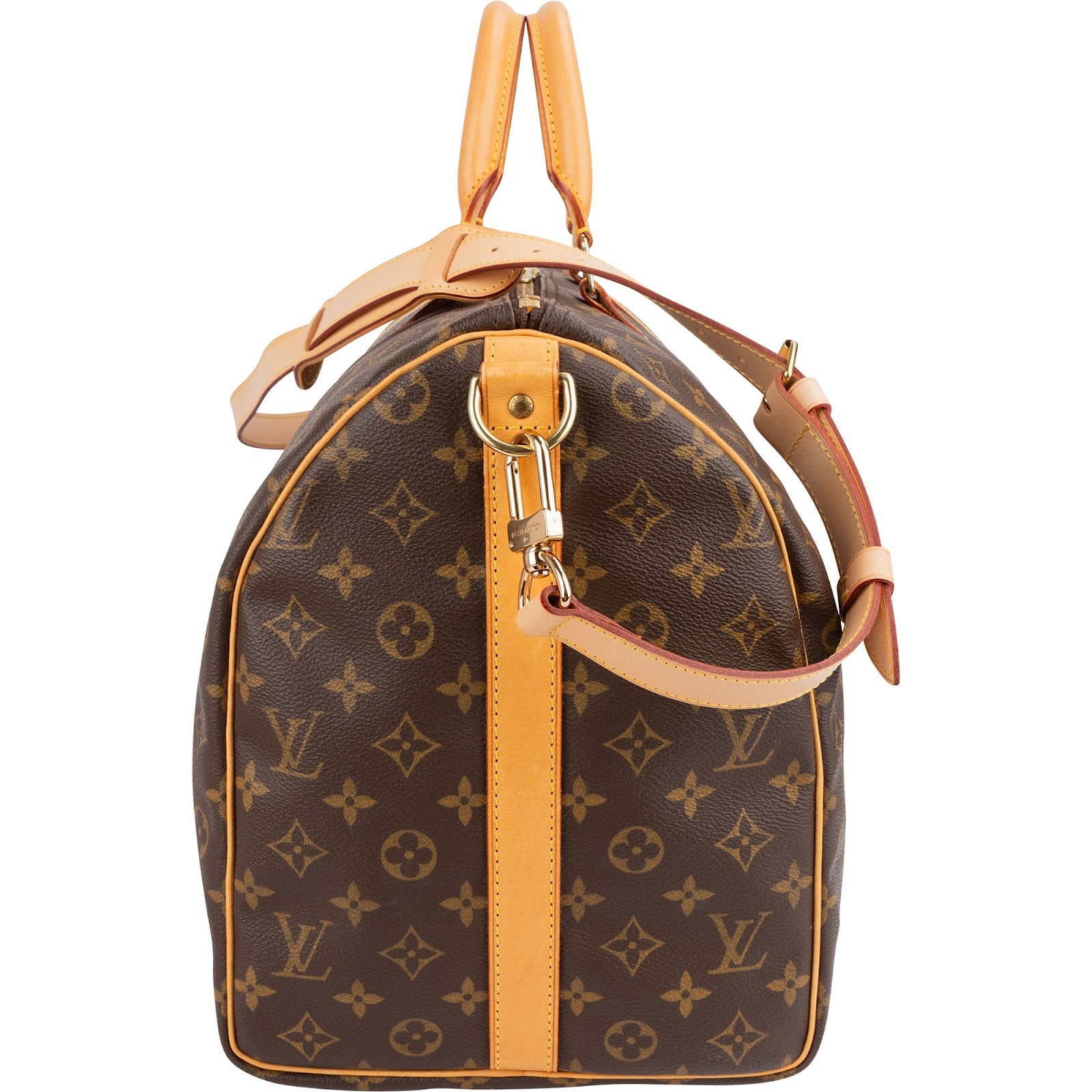 Louis Vuitton Monogram Canvas Keepall 50 Shoulder Strap Travel Bag