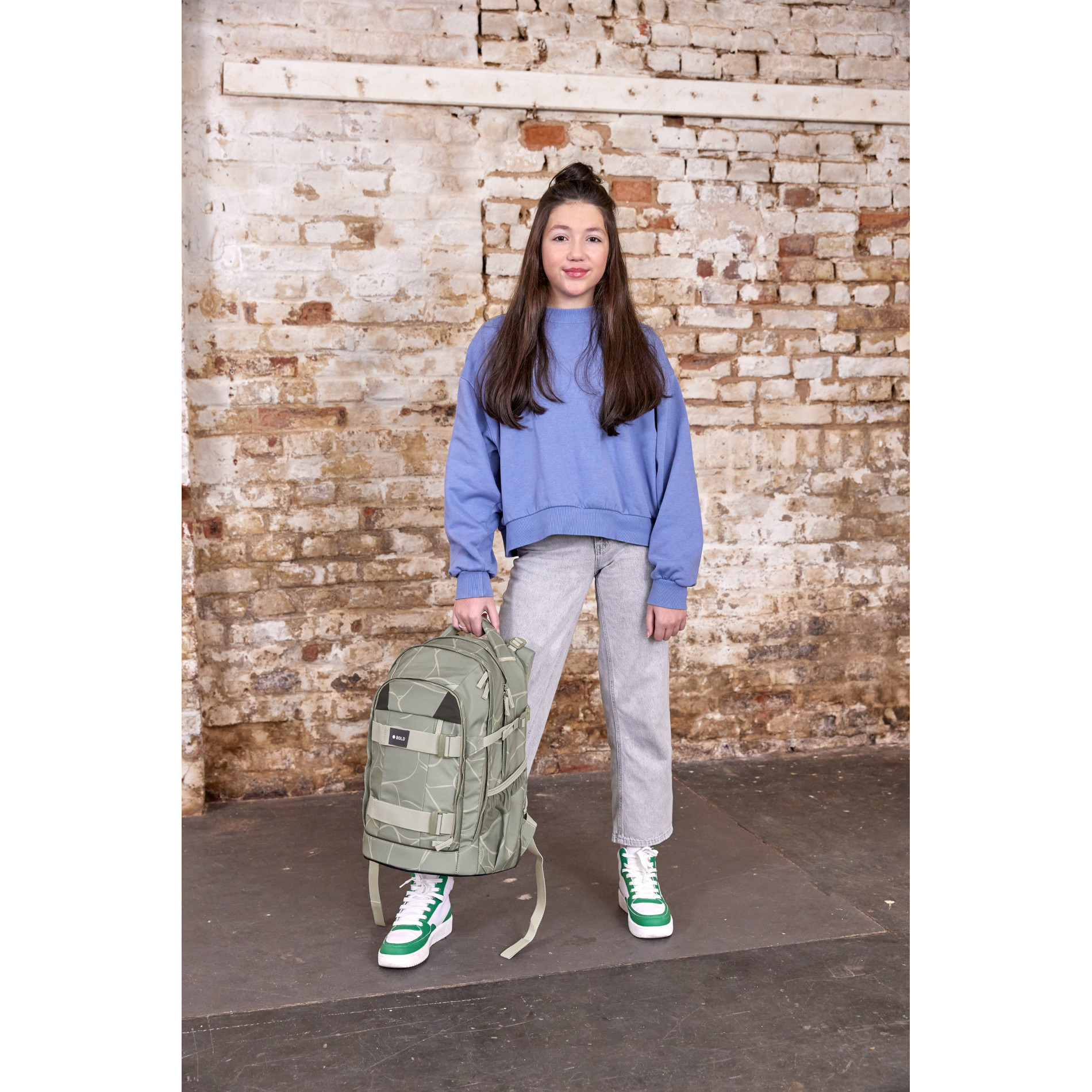 School Backpack Origin Bold - Curve Sage