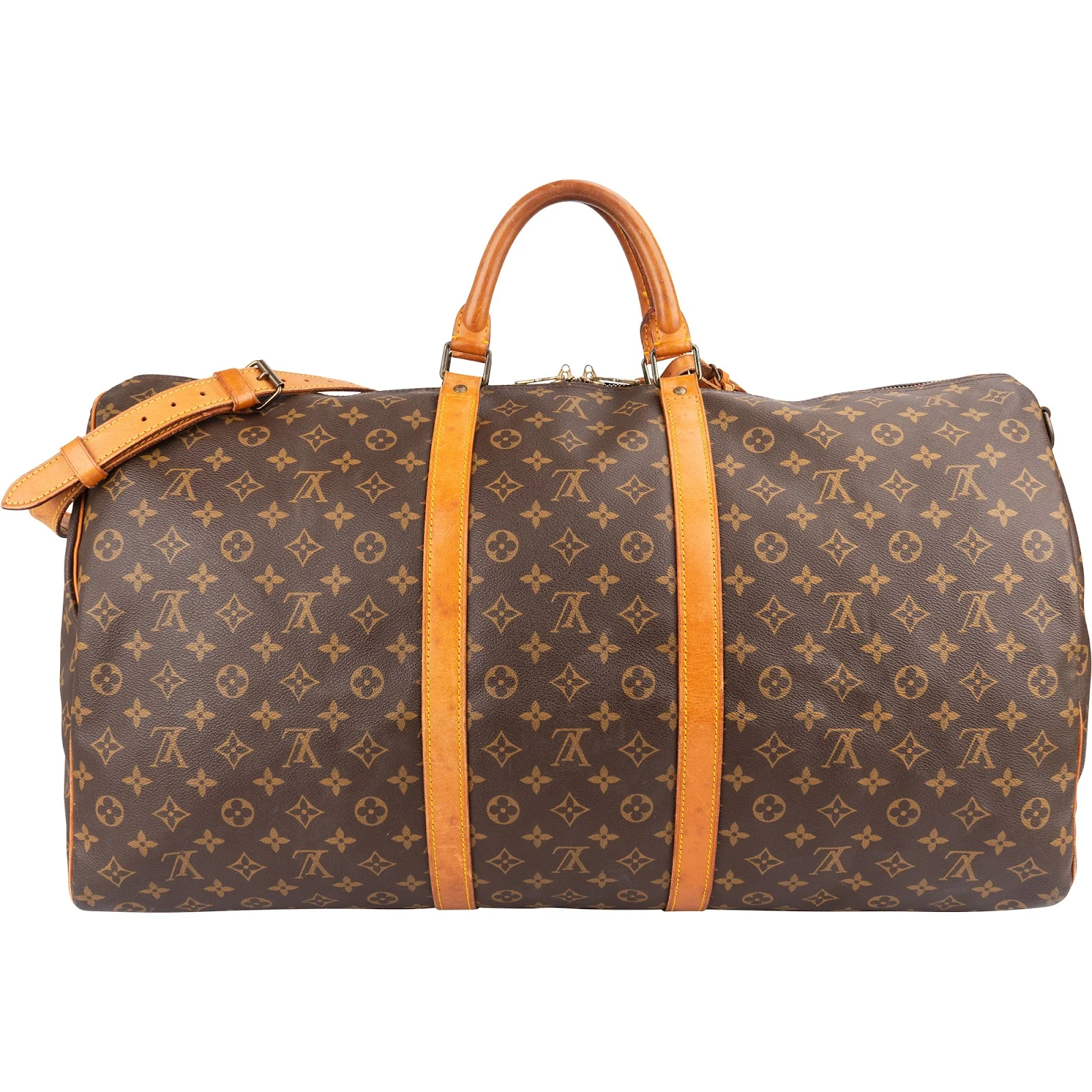 Louis Vuitton Monogram Canvas Keepall 60 Bandoulière Travel Bag