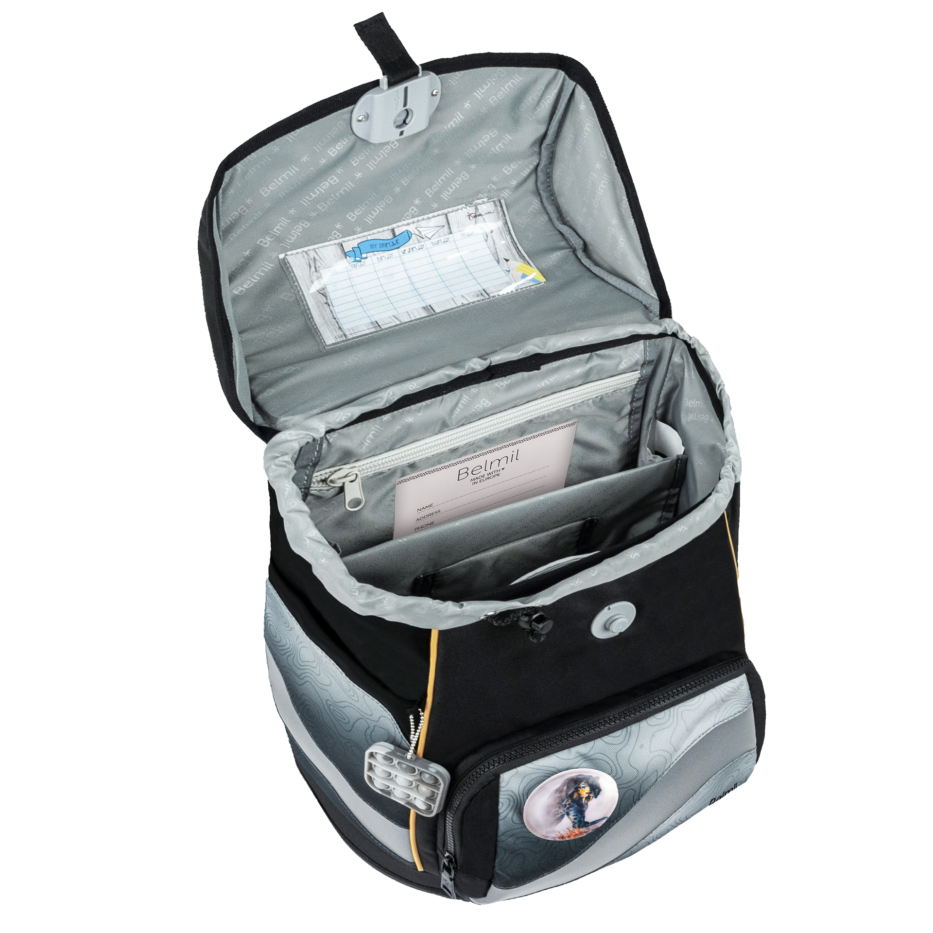 Smarty Plus Schulranzenset 5-teilig - "Black Grey"