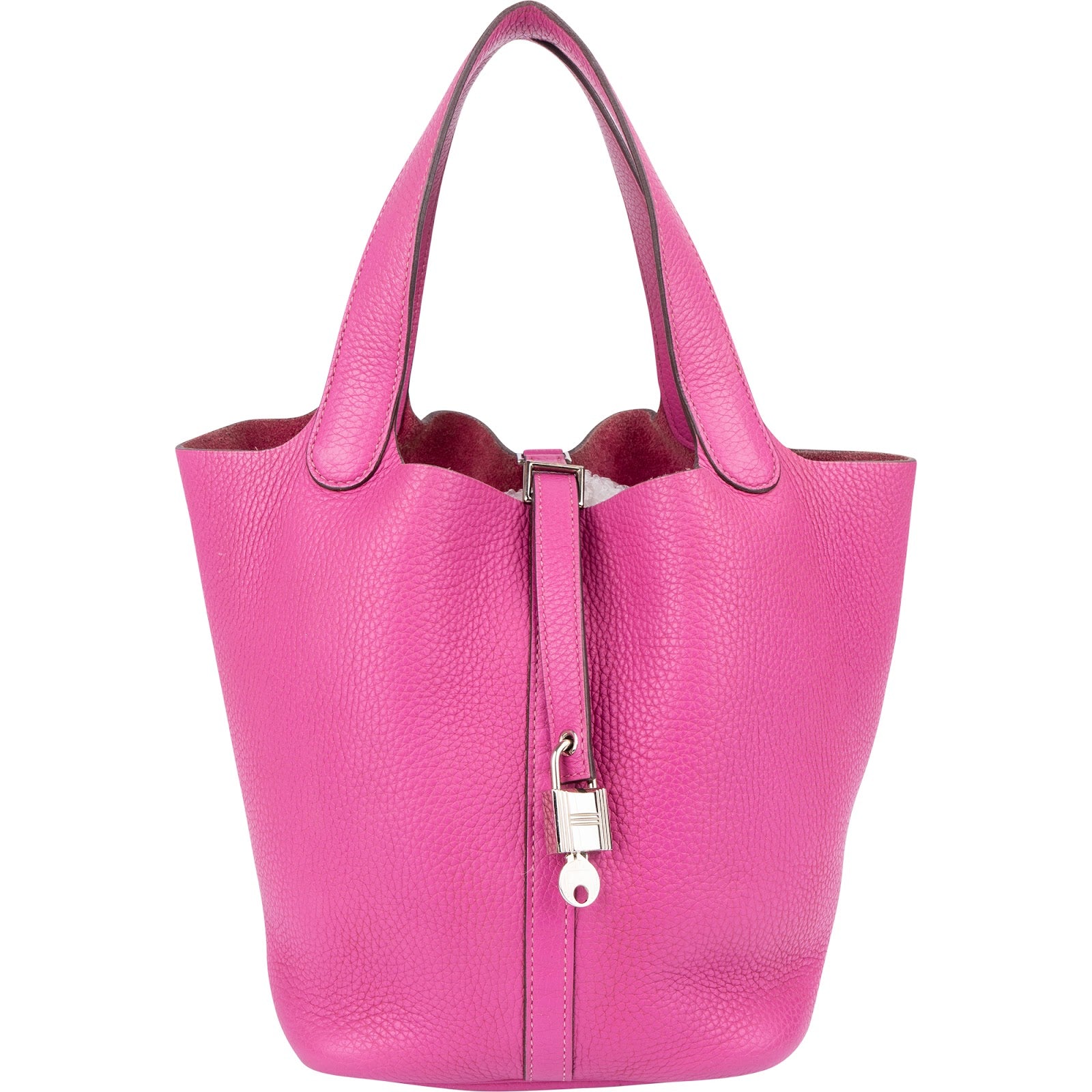 Hermès Taurillon Clemence Leather Palladium Picotin Lock 22 Handbag