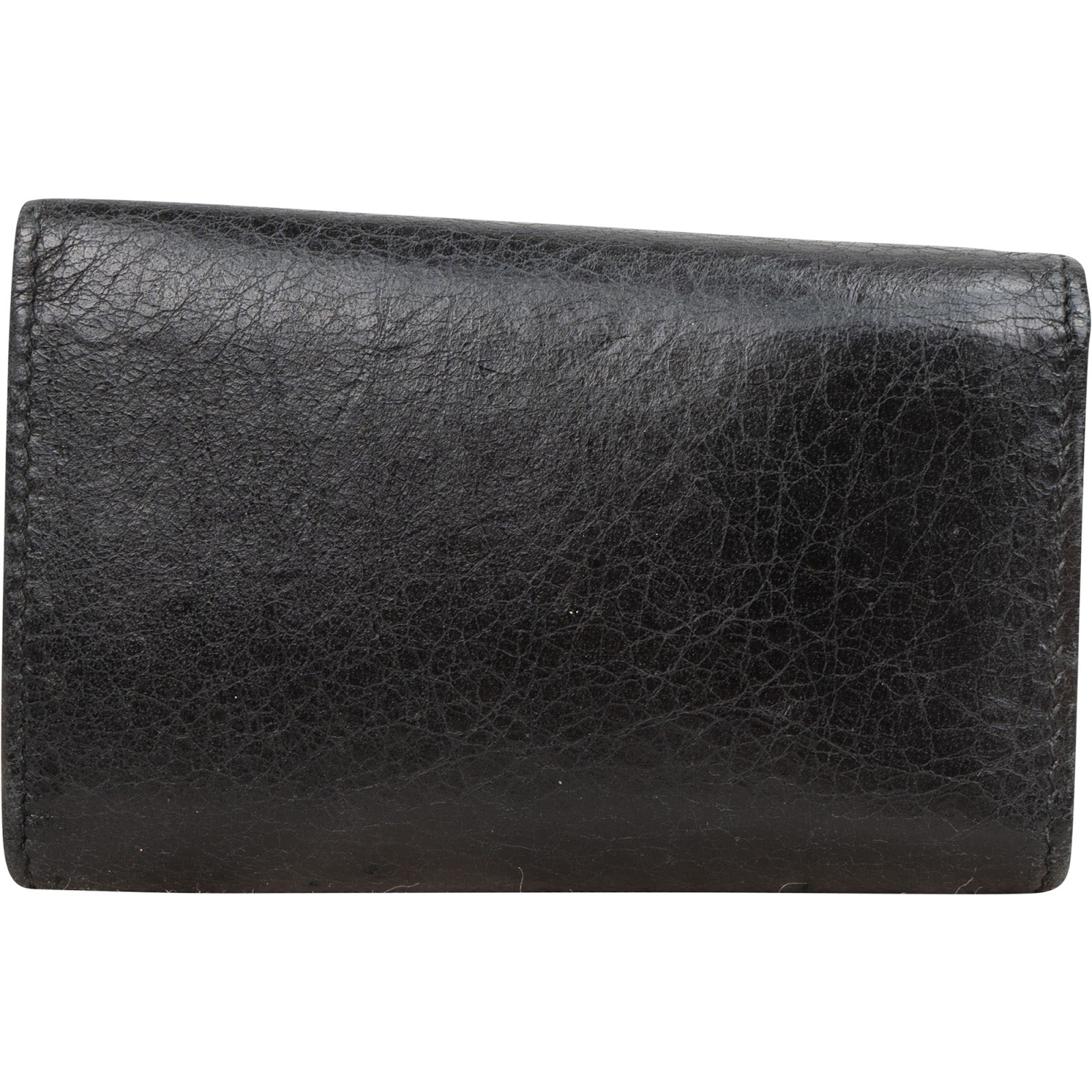Balenciaga Black Leather Schlüsseletui