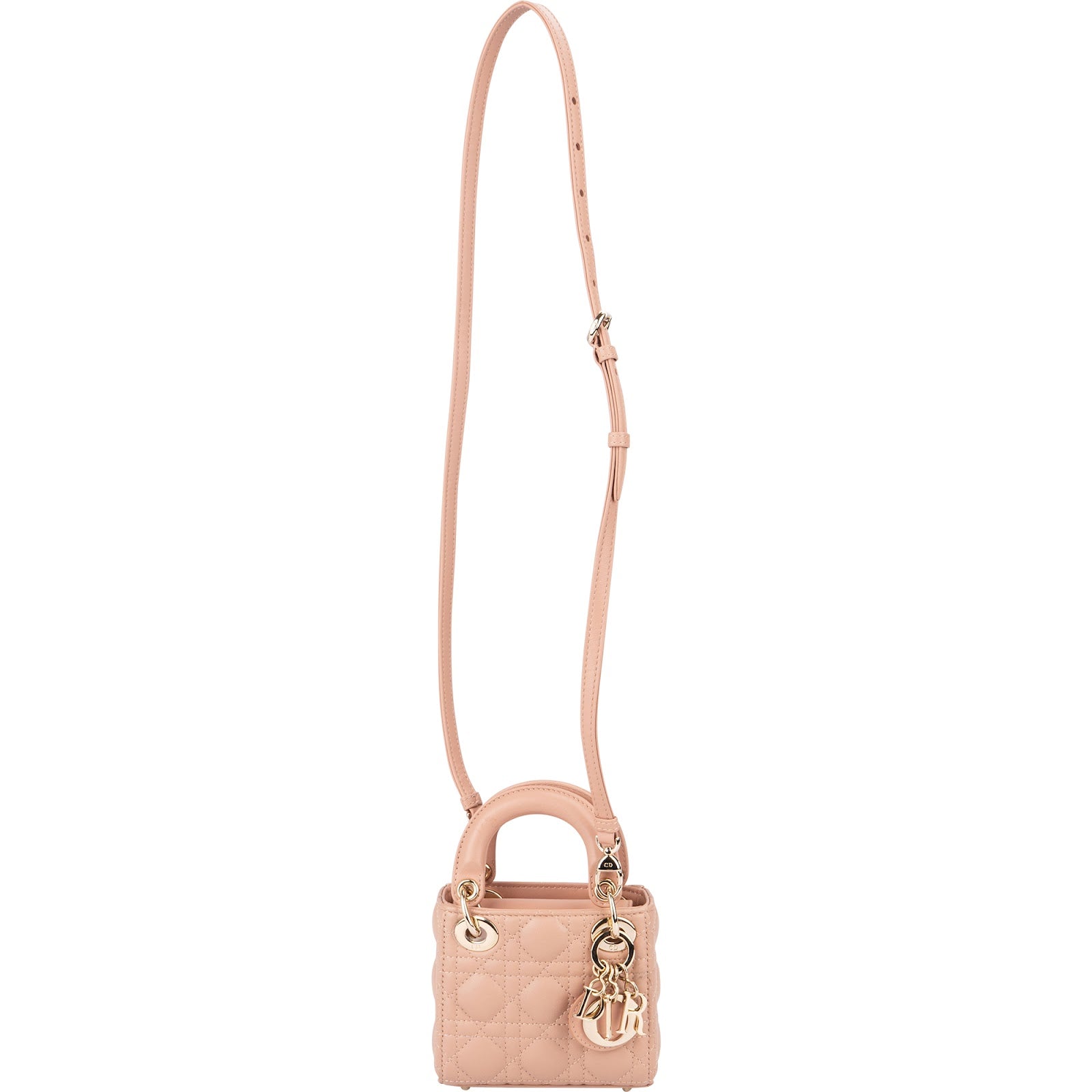 Christian Dior Lambskin Micro Lady Dior Crossbody Bag