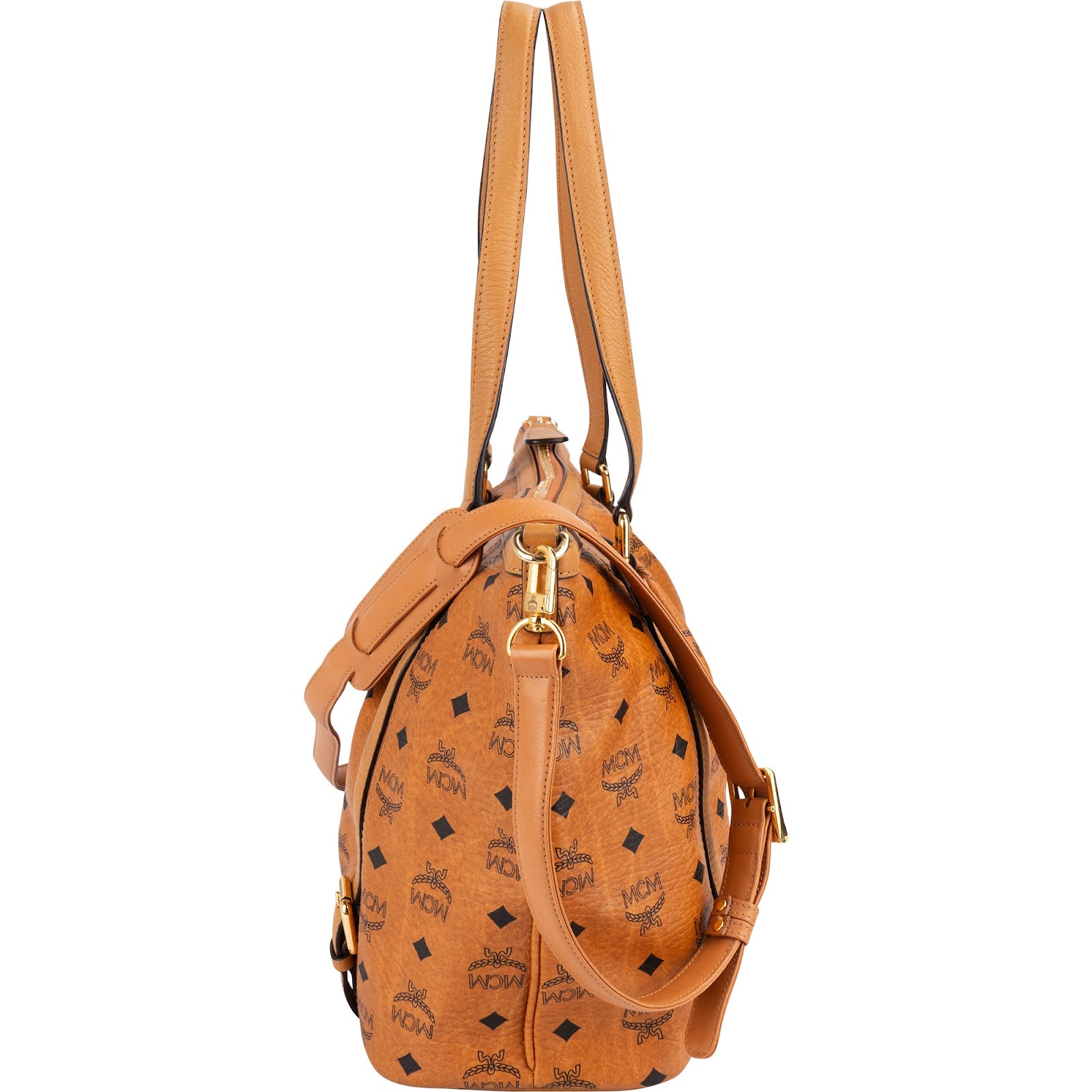 MCM Monogram Visetos Satchel Shoulder Bag